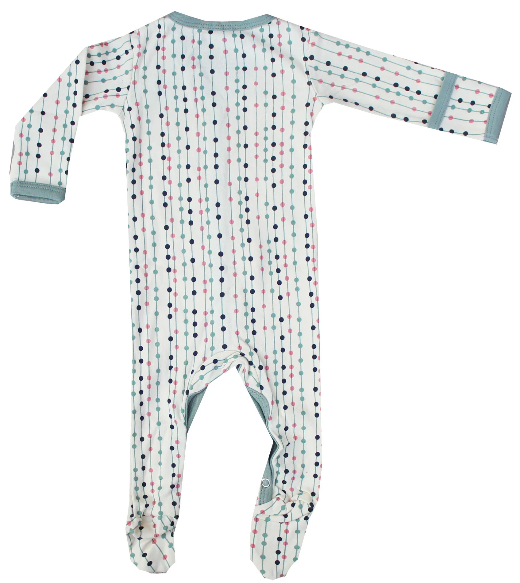 Organic Cotton Baby Clothes Footed Romper Sleeper GOTS Certified (Natural) - Image 2