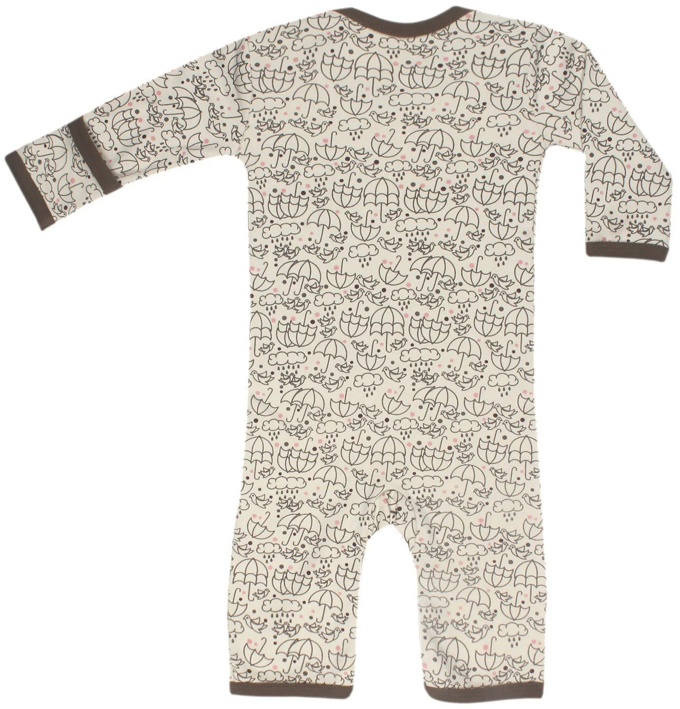 Baby Organic Cotton Long Sleeve Romper Jumpsuit GOTS Certified (Stone) - Image 2