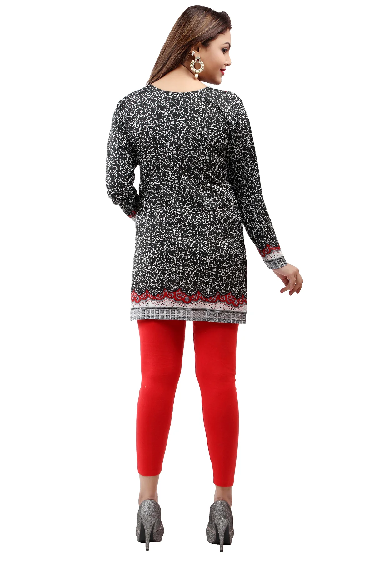 Black and Red Kurta for Women - Buy Stylish Kurta Online - Image 2