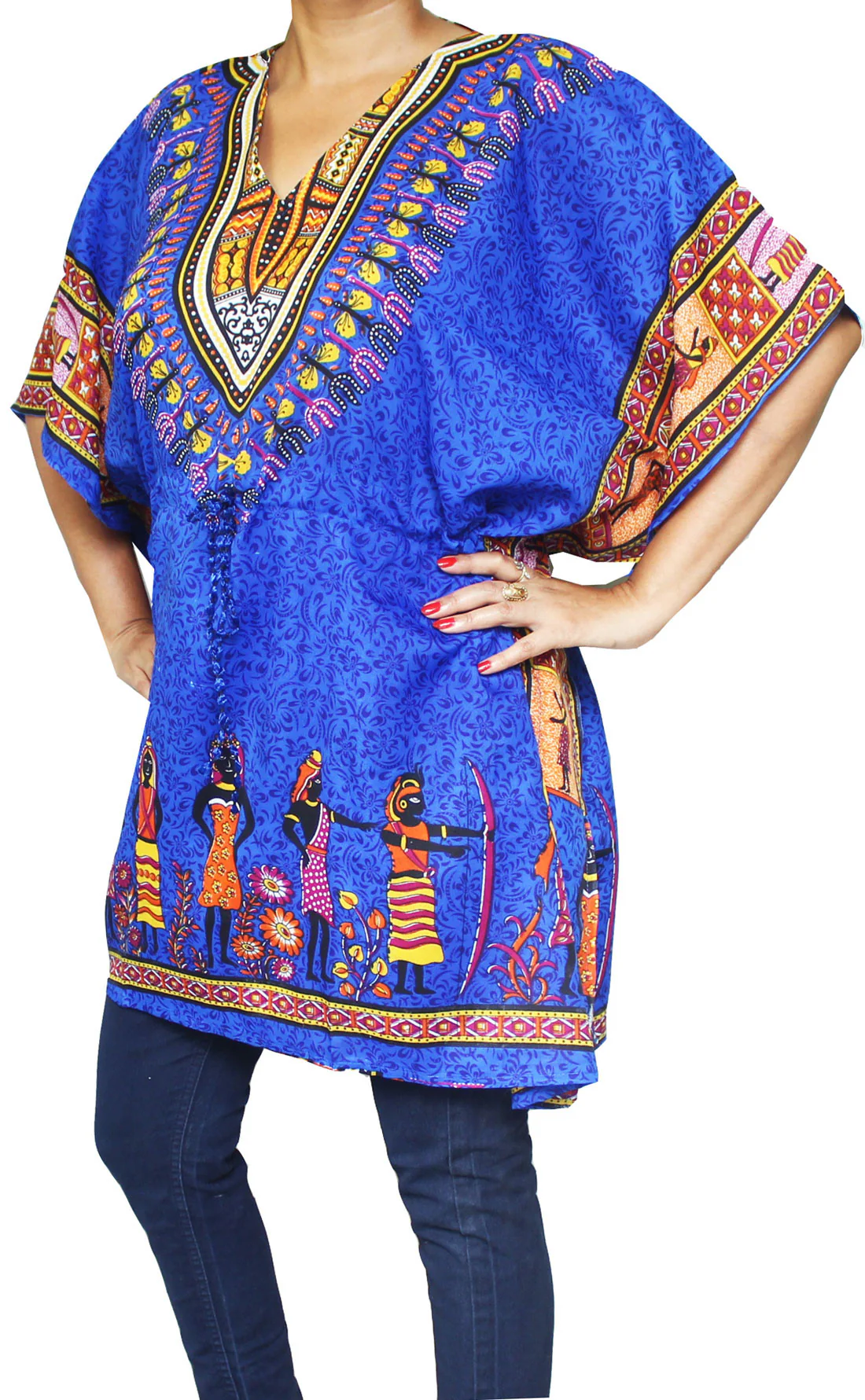 Caftan Printed Womens Tunic Beach Dress - Image 2