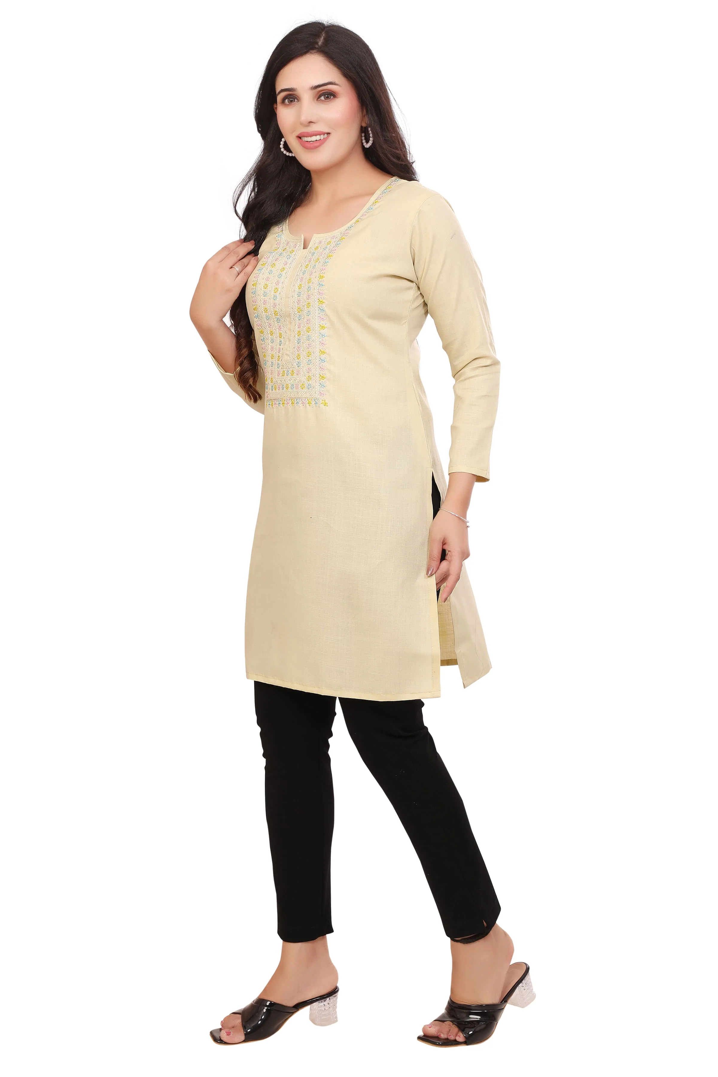 Chic Beige Kurti Top - Stylish Kurti for Women - Image 5