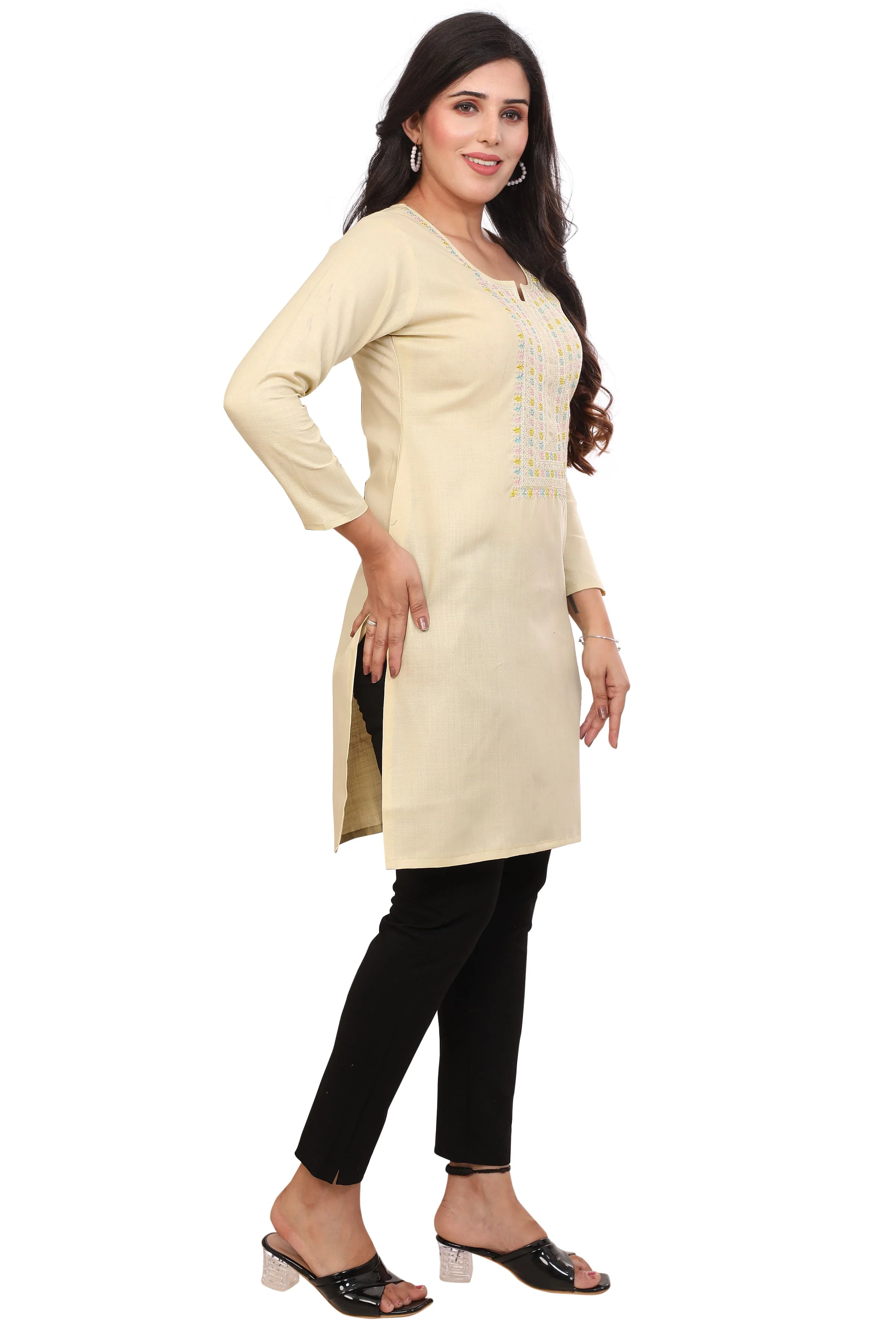 Chic Beige Kurti Top - Stylish Kurti for Women - Image 6