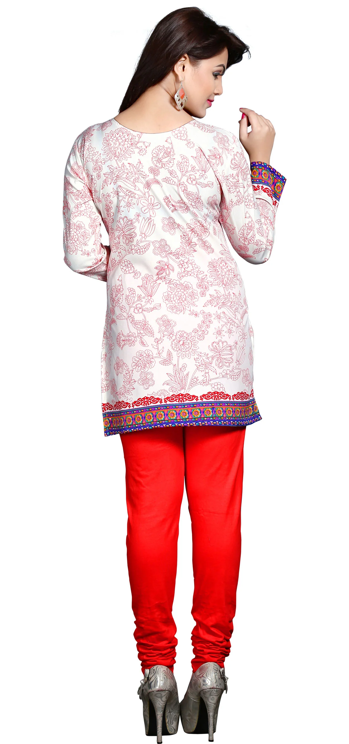 Chic Off-White Kurti Top - Stylish Short Kurti for Women - Image 2