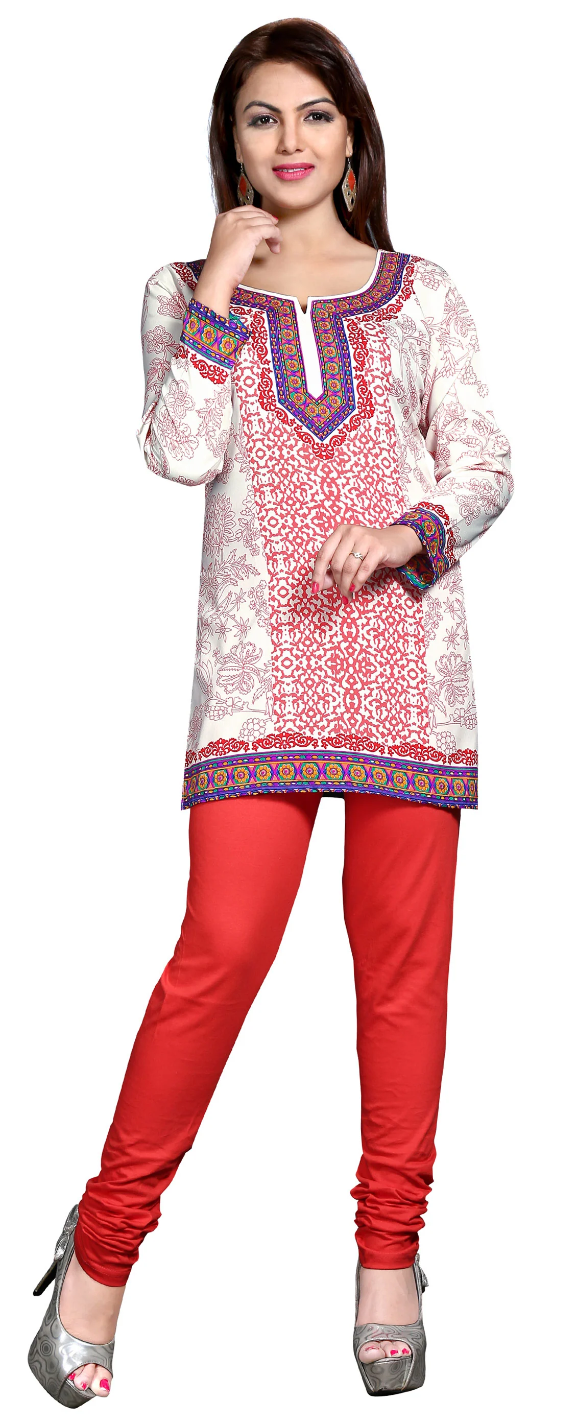 Chic Off-White Kurti Top - Stylish Short Kurti for Women - Image 5