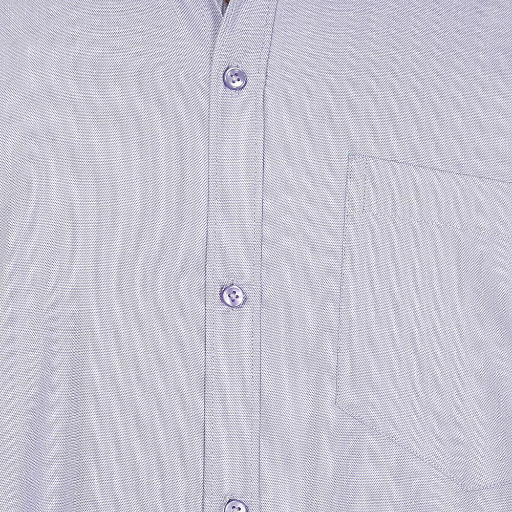 Cotton Button Down Dress Shirt Men's Long Sleeve (Purple) - Image 3