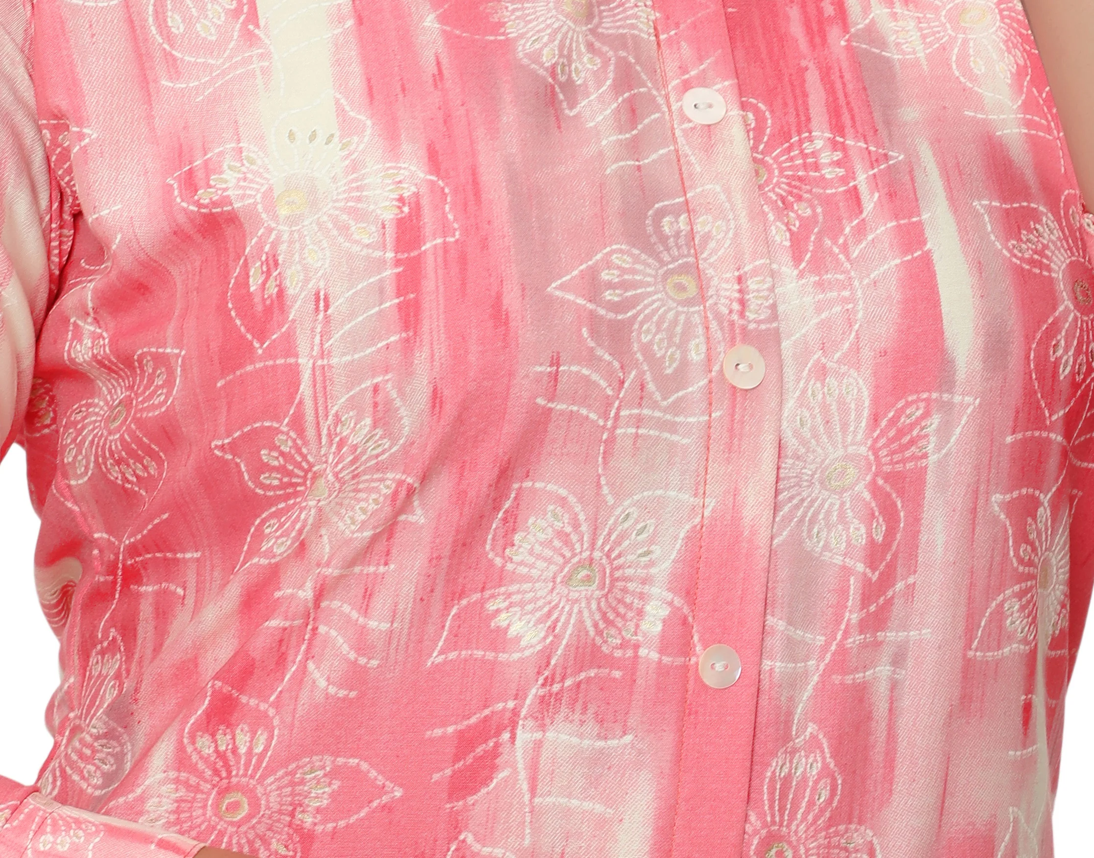 Cotton Short Kurtis Tunic Top Kurta for Women from India (Pink) - Image 4