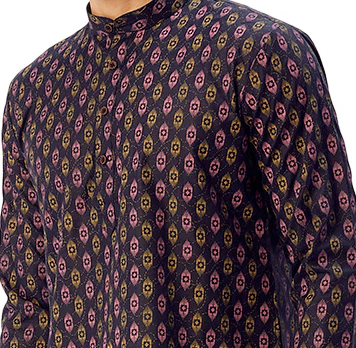Cotton Traditional Festival Kurta Pyjama Wear India Apparel (Navy Blue) - Image 2