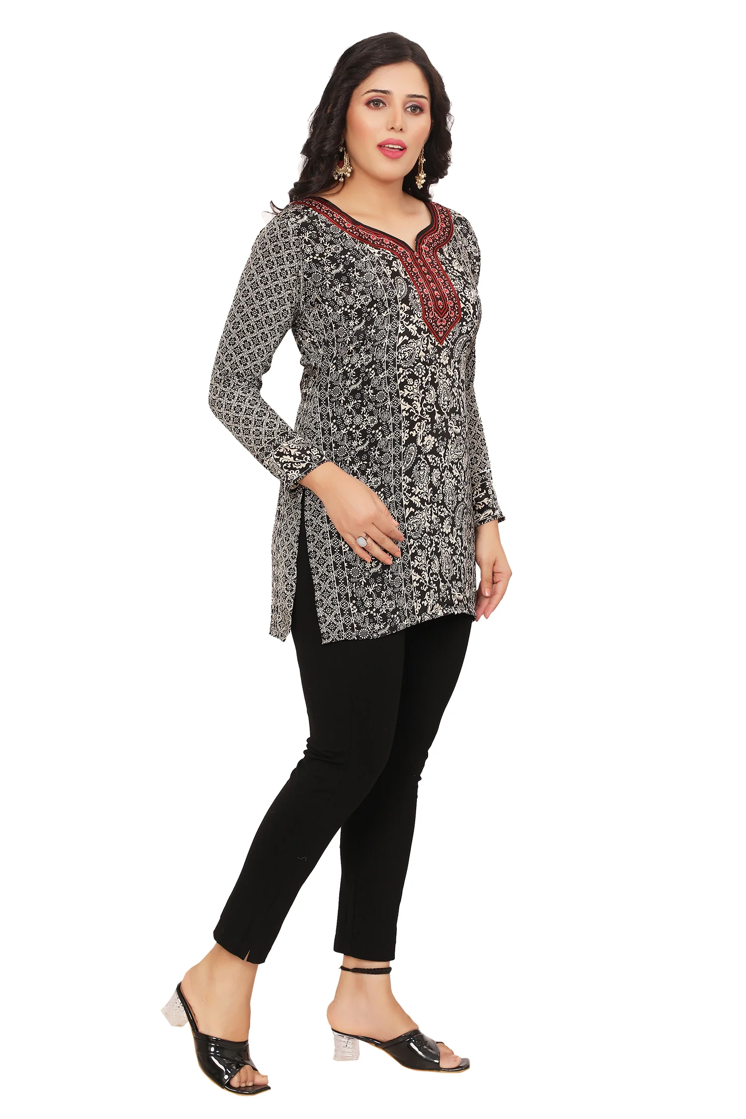 Elegant Black Indian Kurta - Modern Ethnic Wear for Women - Image 6