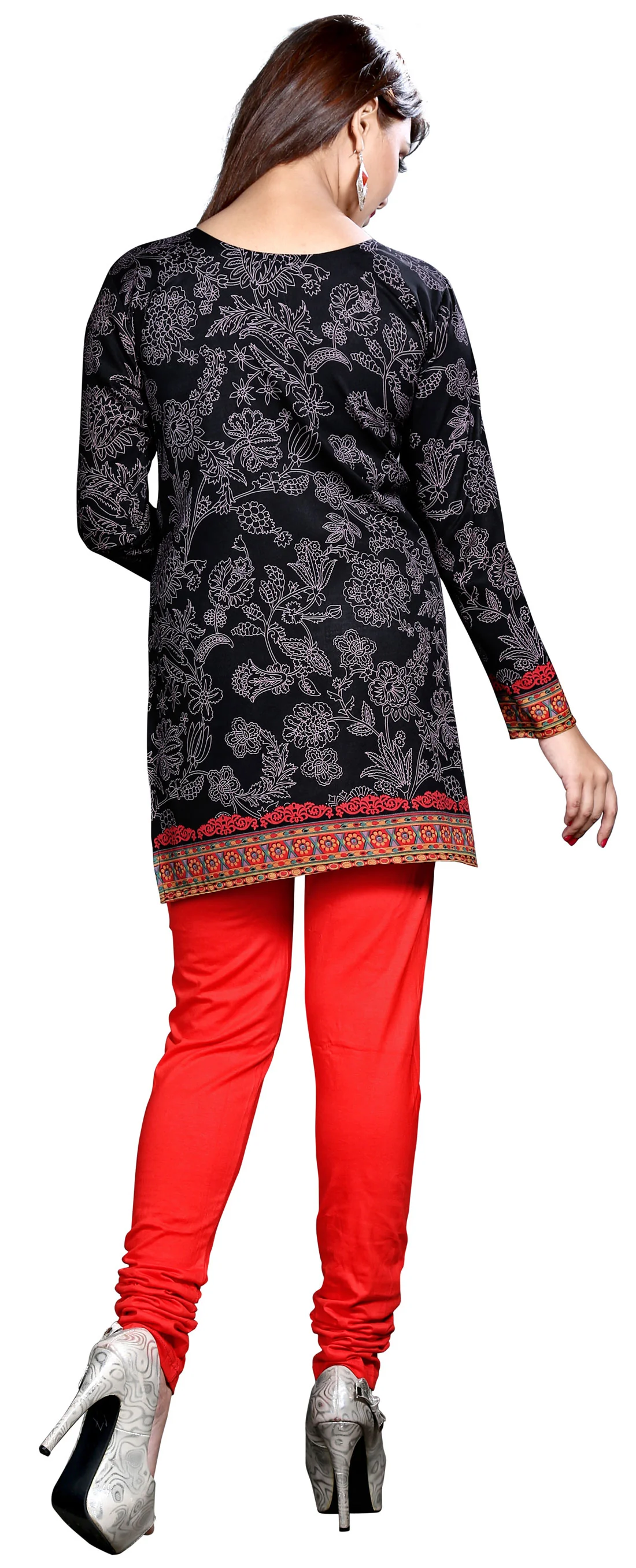 Elegant Black Indian Tunics - Stylish Short Kurti for Women - Image 2