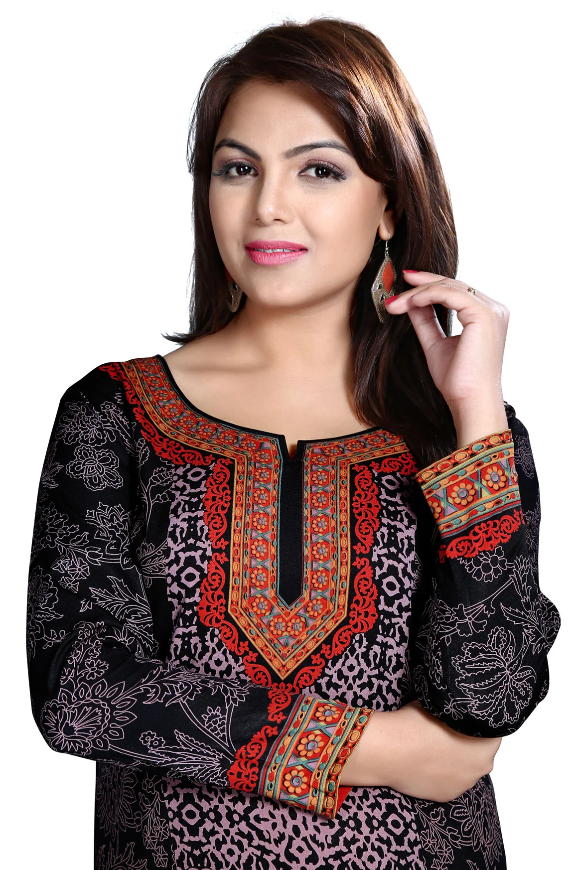 Elegant Black Indian Tunics - Stylish Short Kurti for Women - Image 4