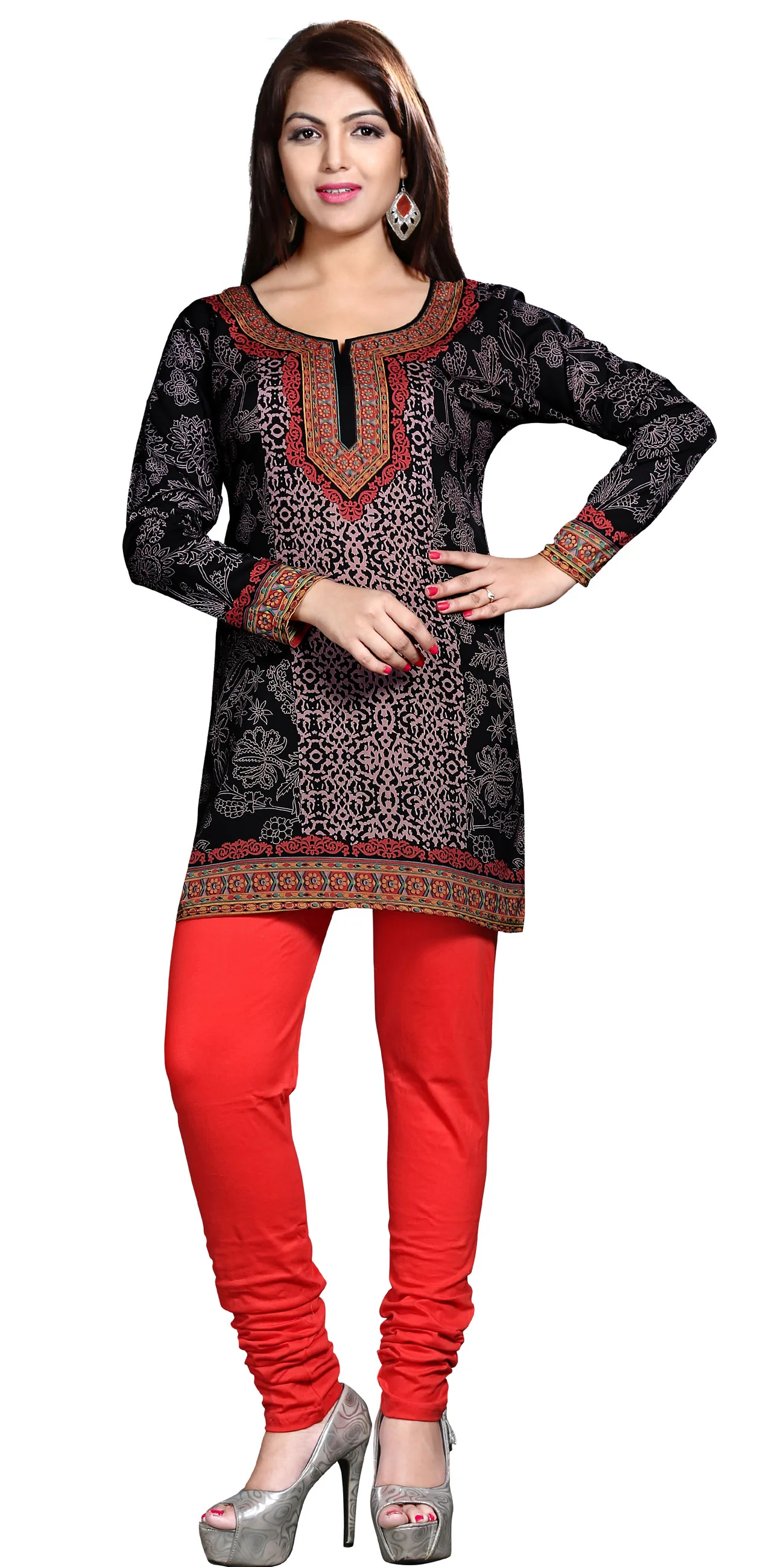 Elegant Black Indian Tunics - Stylish Short Kurti for Women - Image 5