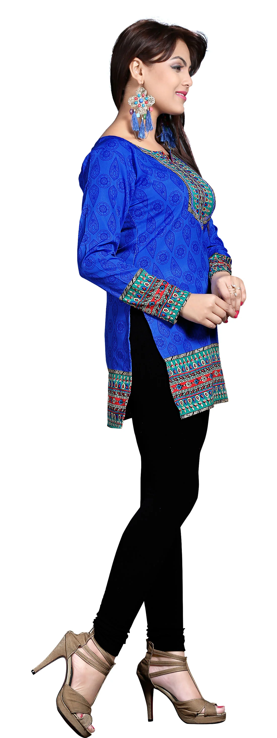 Elegant Blue Ladies Indian Kurtis - Stylish Short Kurti for Women - Image 6