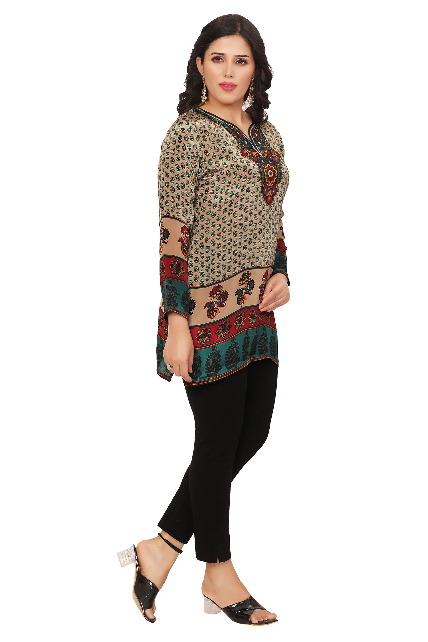 Elegant Green Indian Kurti Ethnic Wear for Women - Image 5