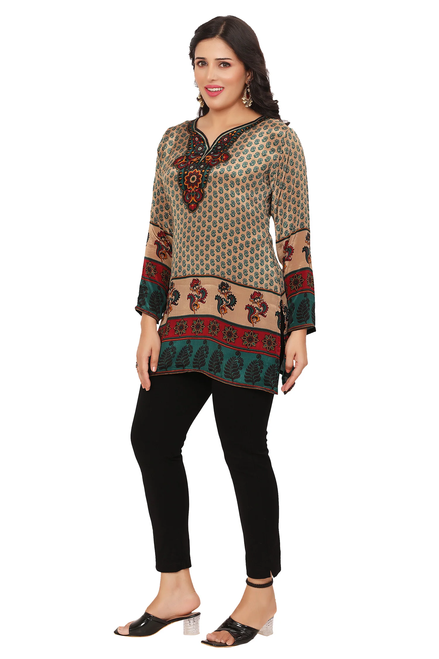 Elegant Green Indian Kurti Ethnic Wear for Women - Image 6