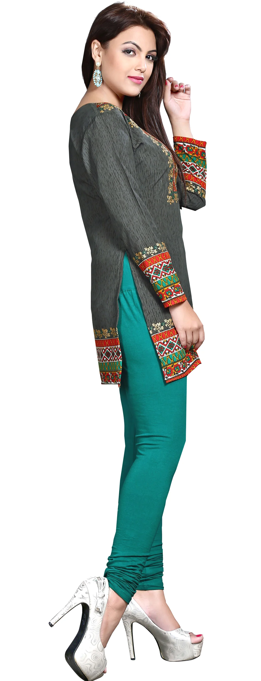 Elegant Grey Indian Kurti Tops - Stylish Short Kurti for Women - Image 6