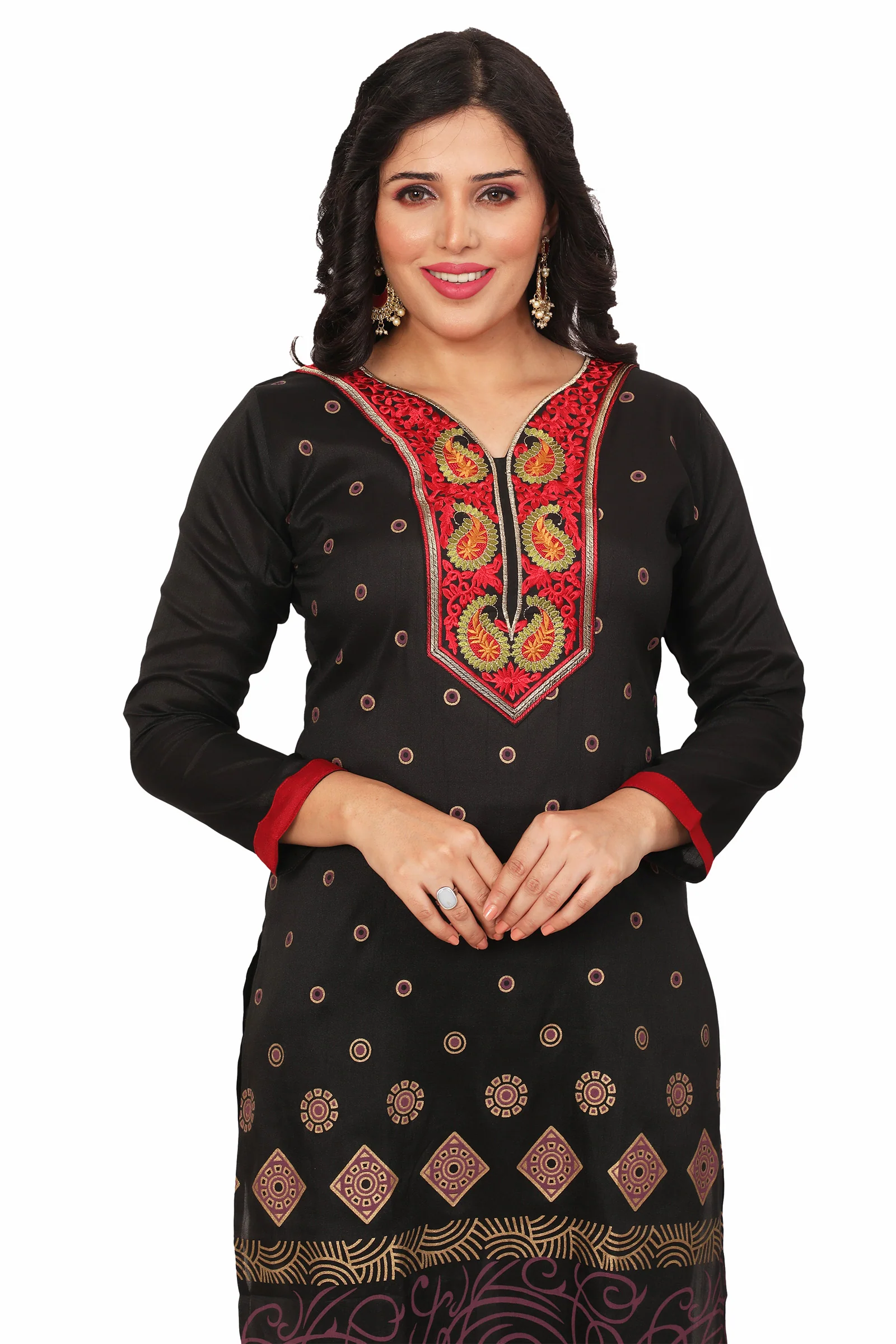 Elegant Indian Black Short Kurti for Women - Image 4