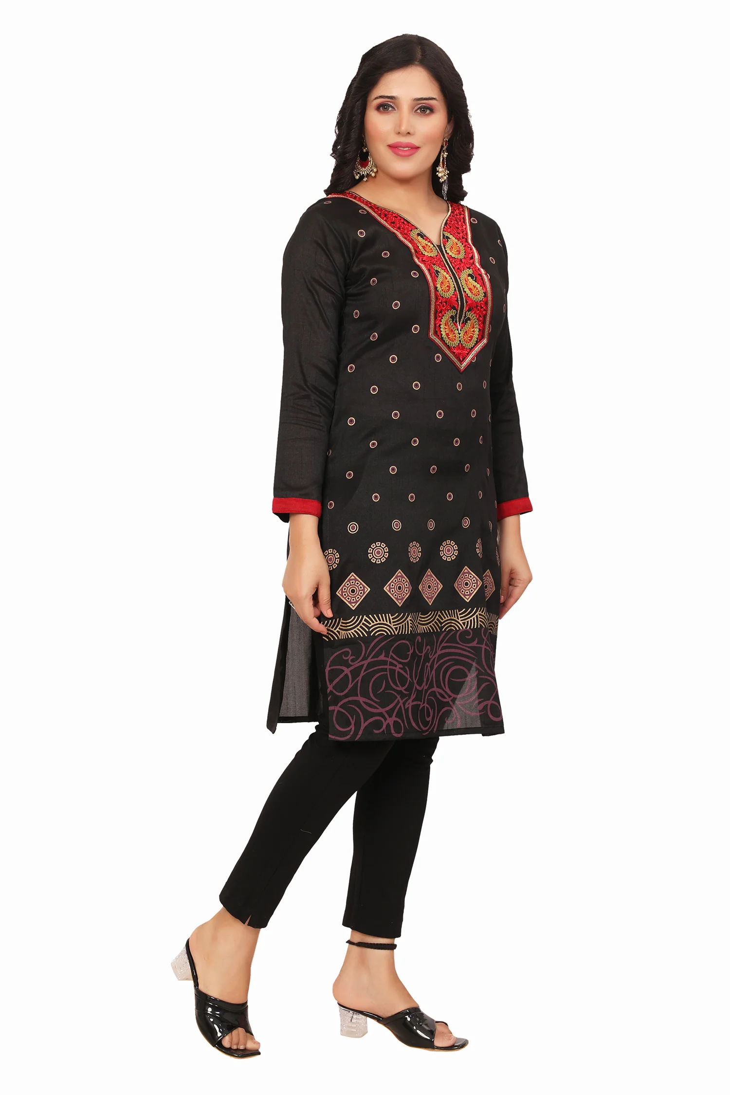 Elegant Indian Black Short Kurti for Women - Image 6