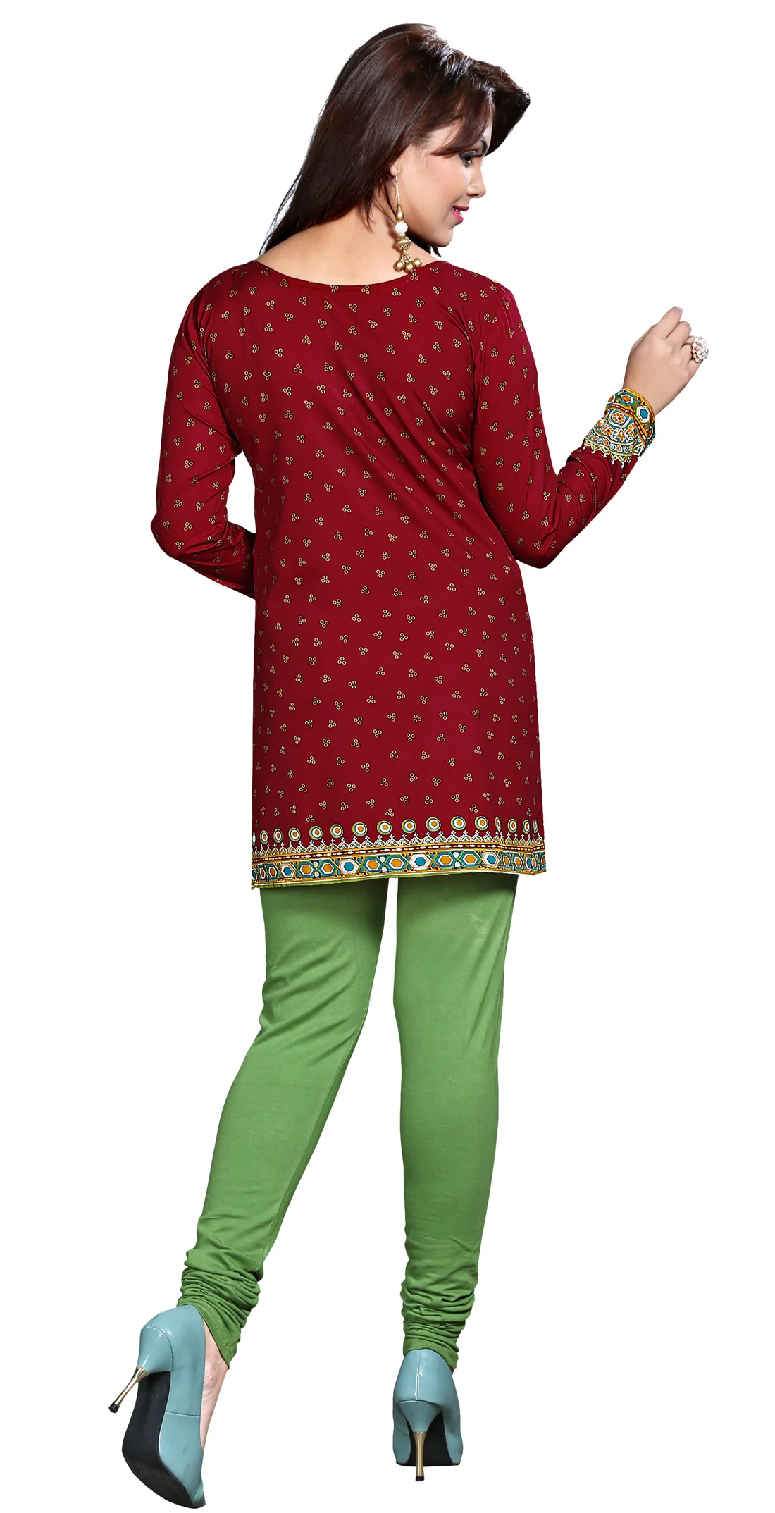 Elegant Maroon Short Kurta for Women - Stylish Indian Kurti - Image 2