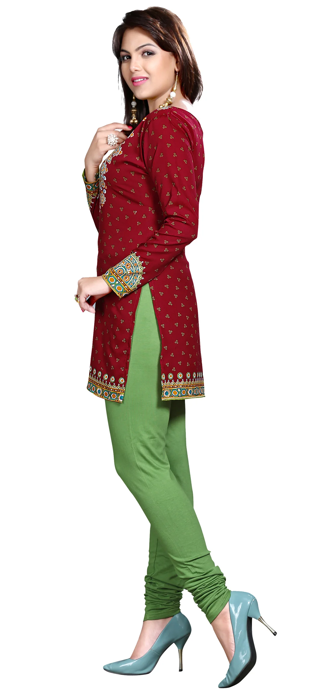 Elegant Maroon Short Kurta for Women - Stylish Indian Kurti - Image 5