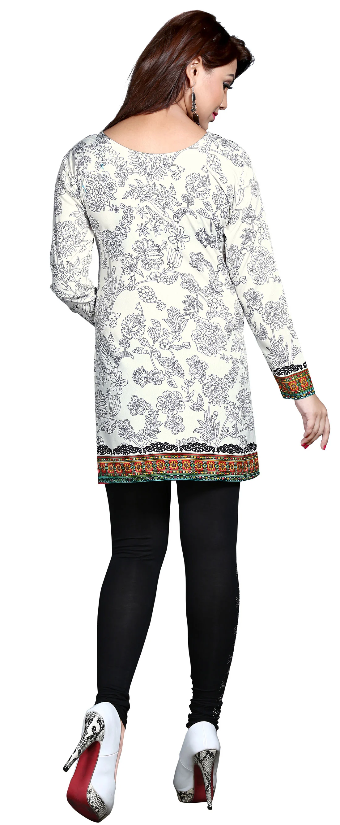 Elegant Off-White India Tunic - Stylish Short Kurti for Women - Image 2