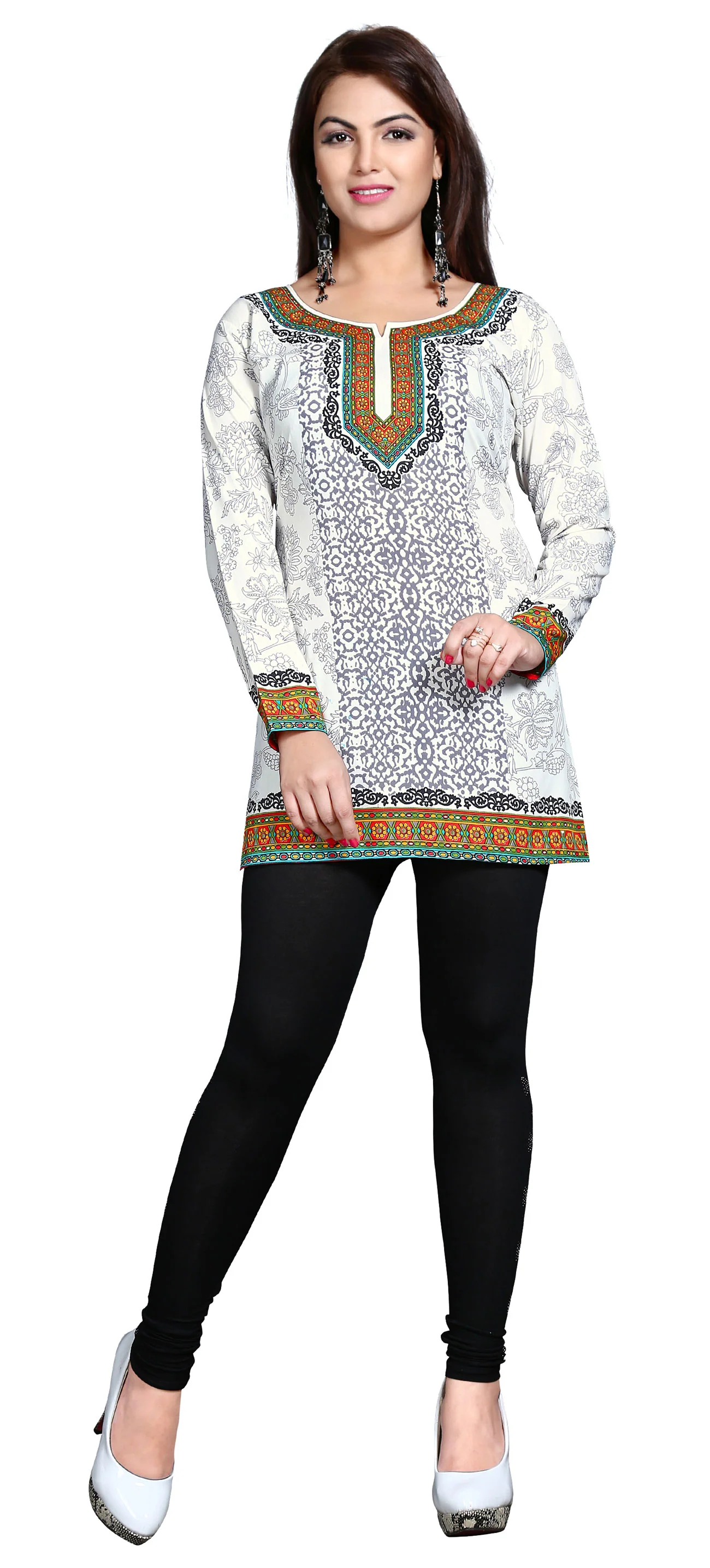 Elegant Off-White India Tunic - Stylish Short Kurti for Women - Image 5