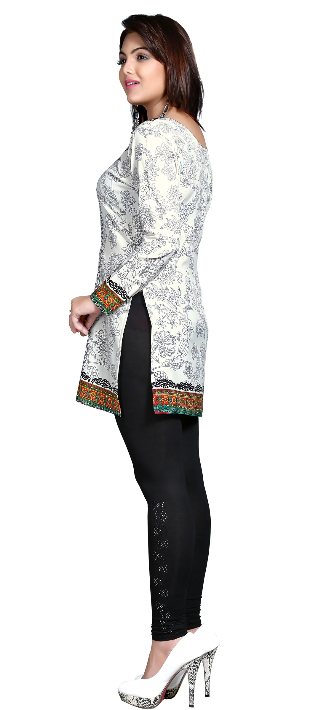 Elegant Off-White India Tunic - Stylish Short Kurti for Women - Image 6