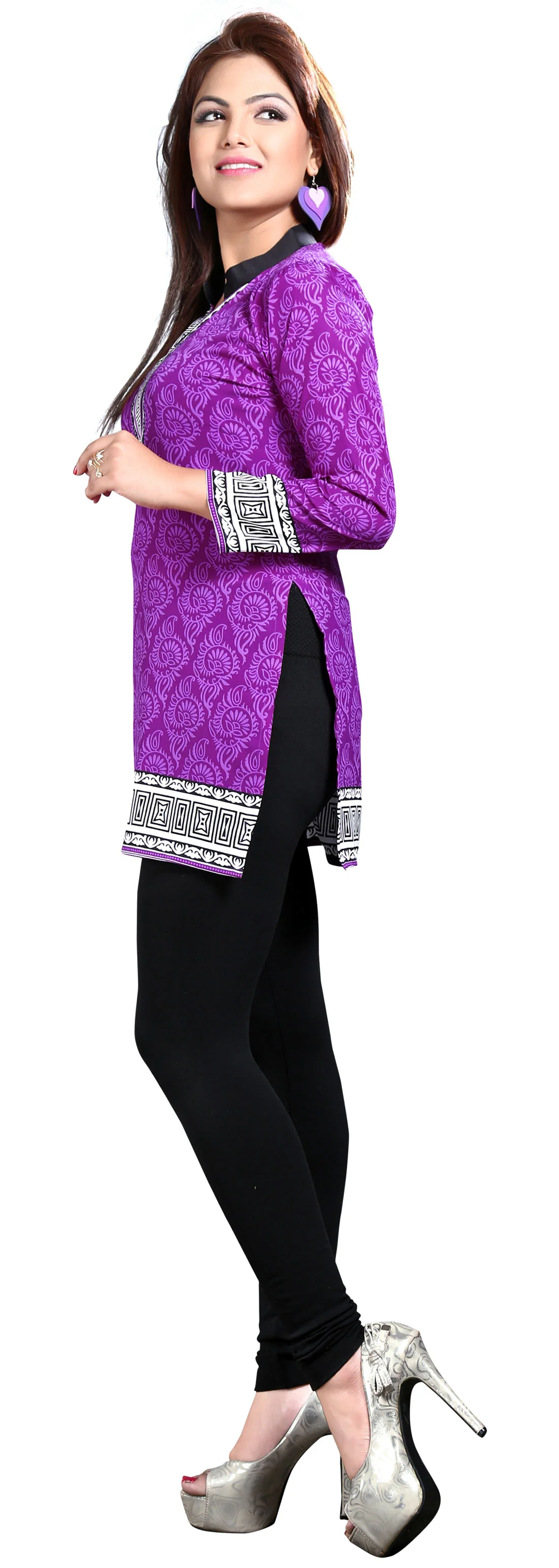 Elegant Purple India Kurtis Online - Stylish Short Kurti for Women - Image 5