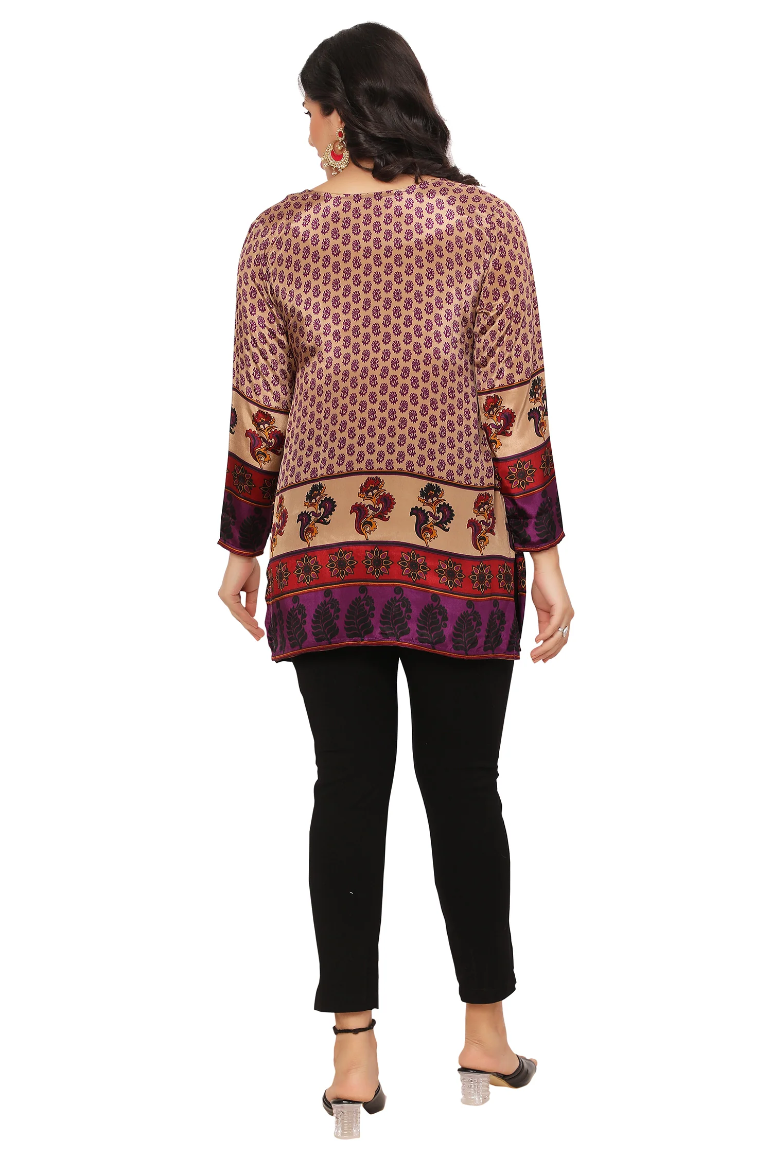 Elegant Purple Indian Kurti - Trendy Ethnic Wear for Women - Image 2