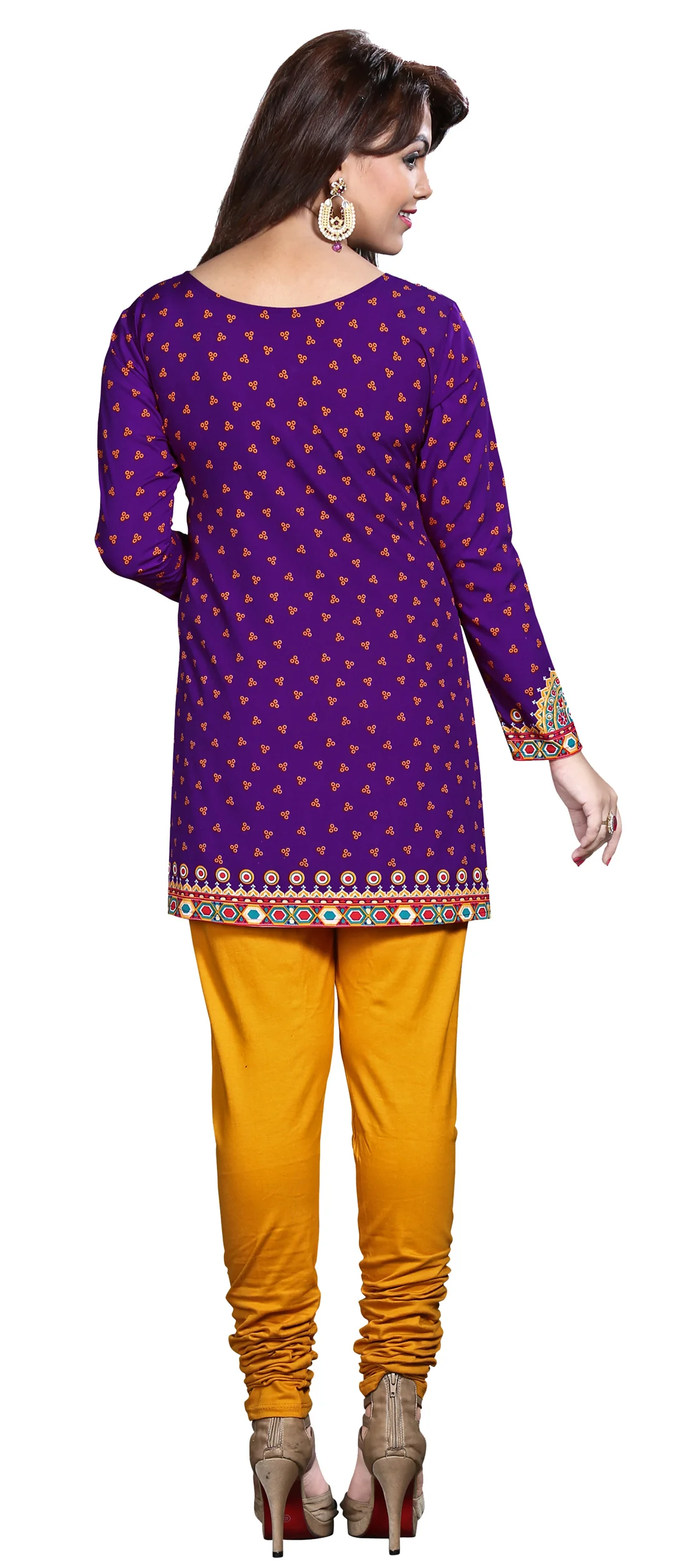Elegant Purple Short Kurti for Women - Stylish Indian Kurti - Image 2