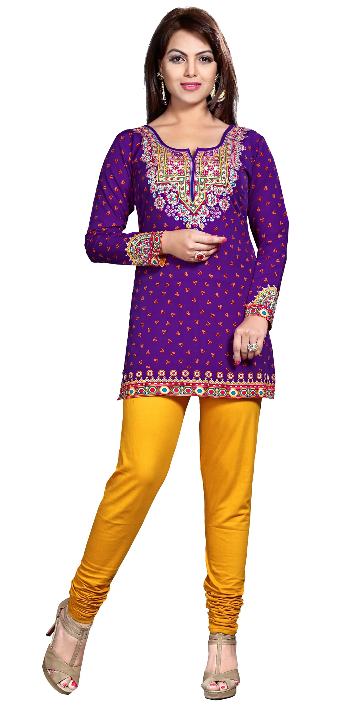 Elegant Purple Short Kurti for Women - Stylish Indian Kurti - Image 5
