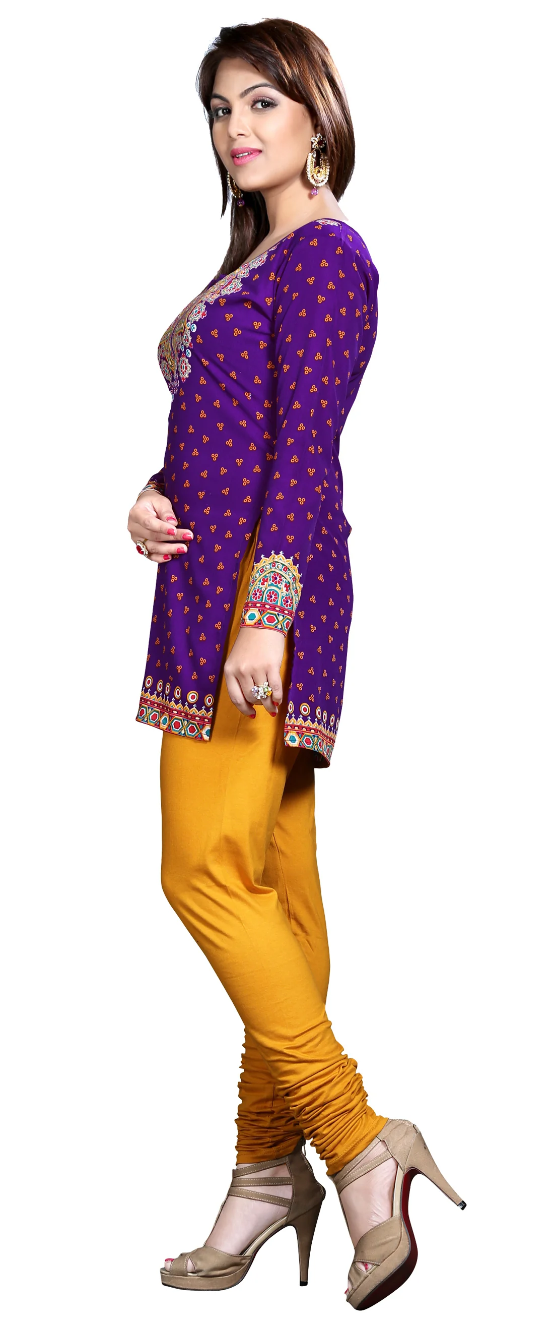Elegant Purple Short Kurti for Women - Stylish Indian Kurti - Image 6
