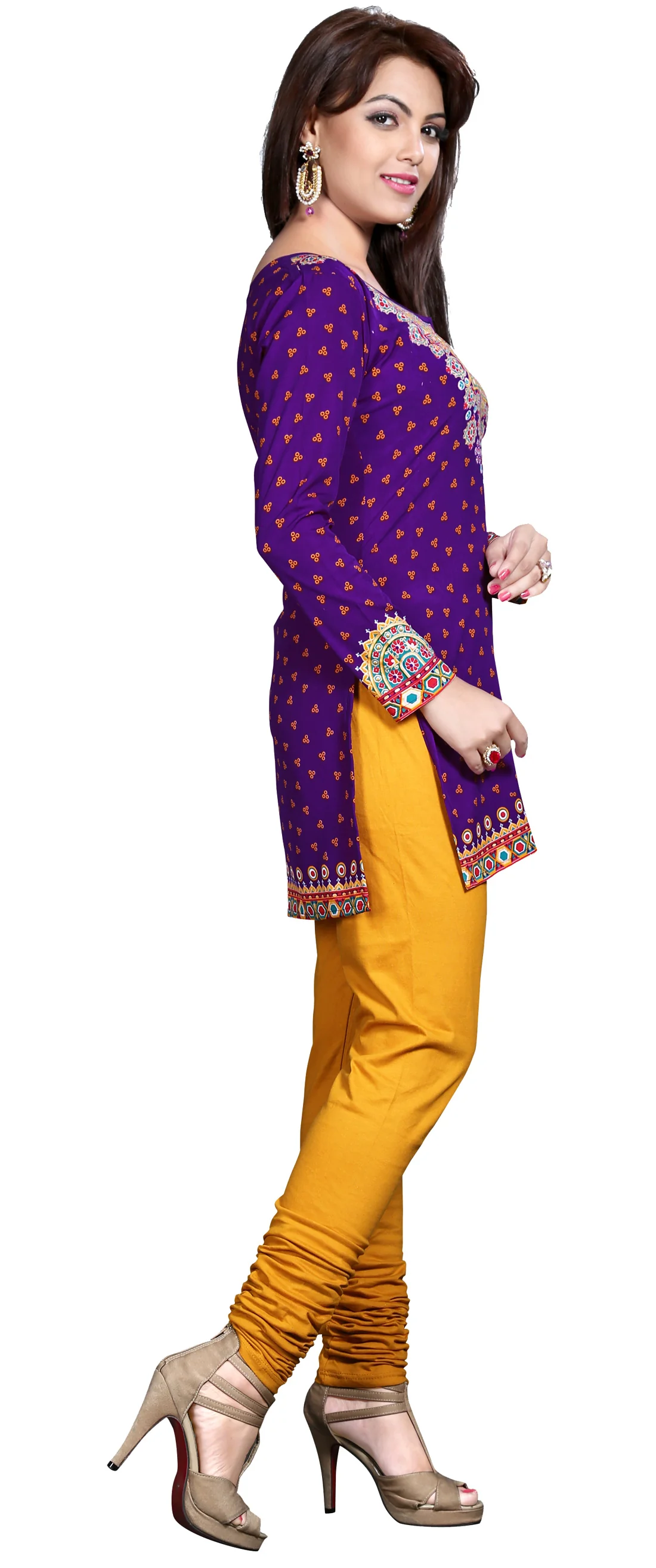Elegant Purple Short Kurti for Women - Stylish Indian Kurti - Image 7