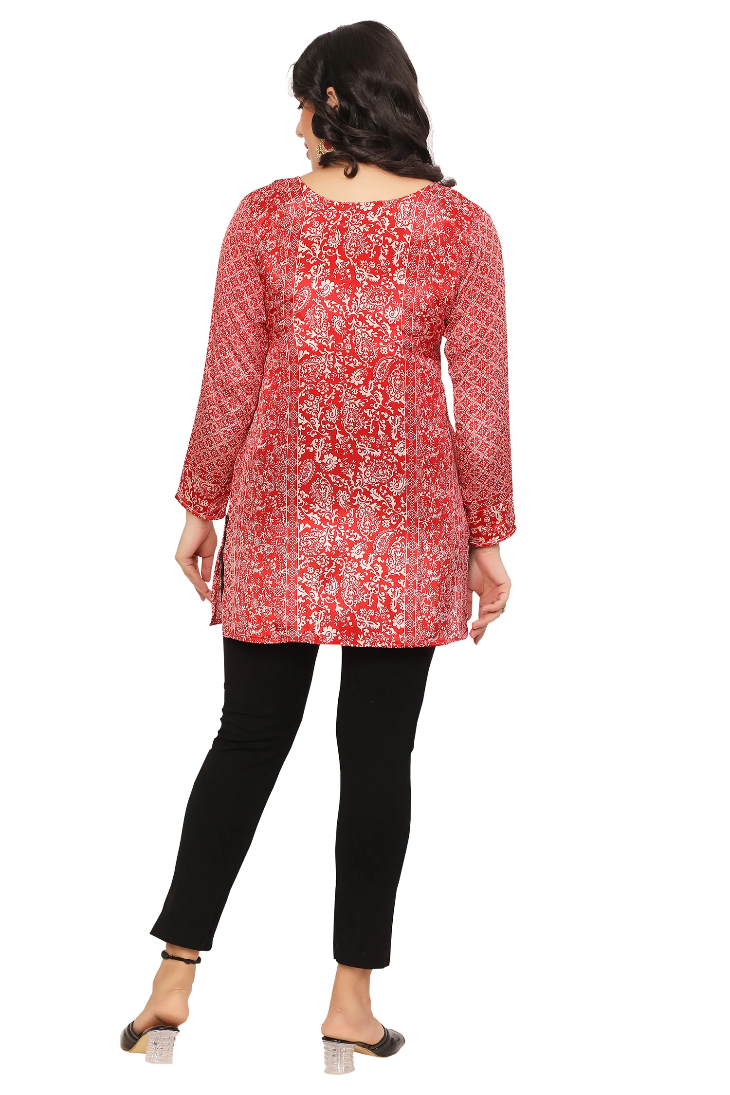 Elegant Red Indian Kurta - Trendy Ethnic Wear Online - Image 2