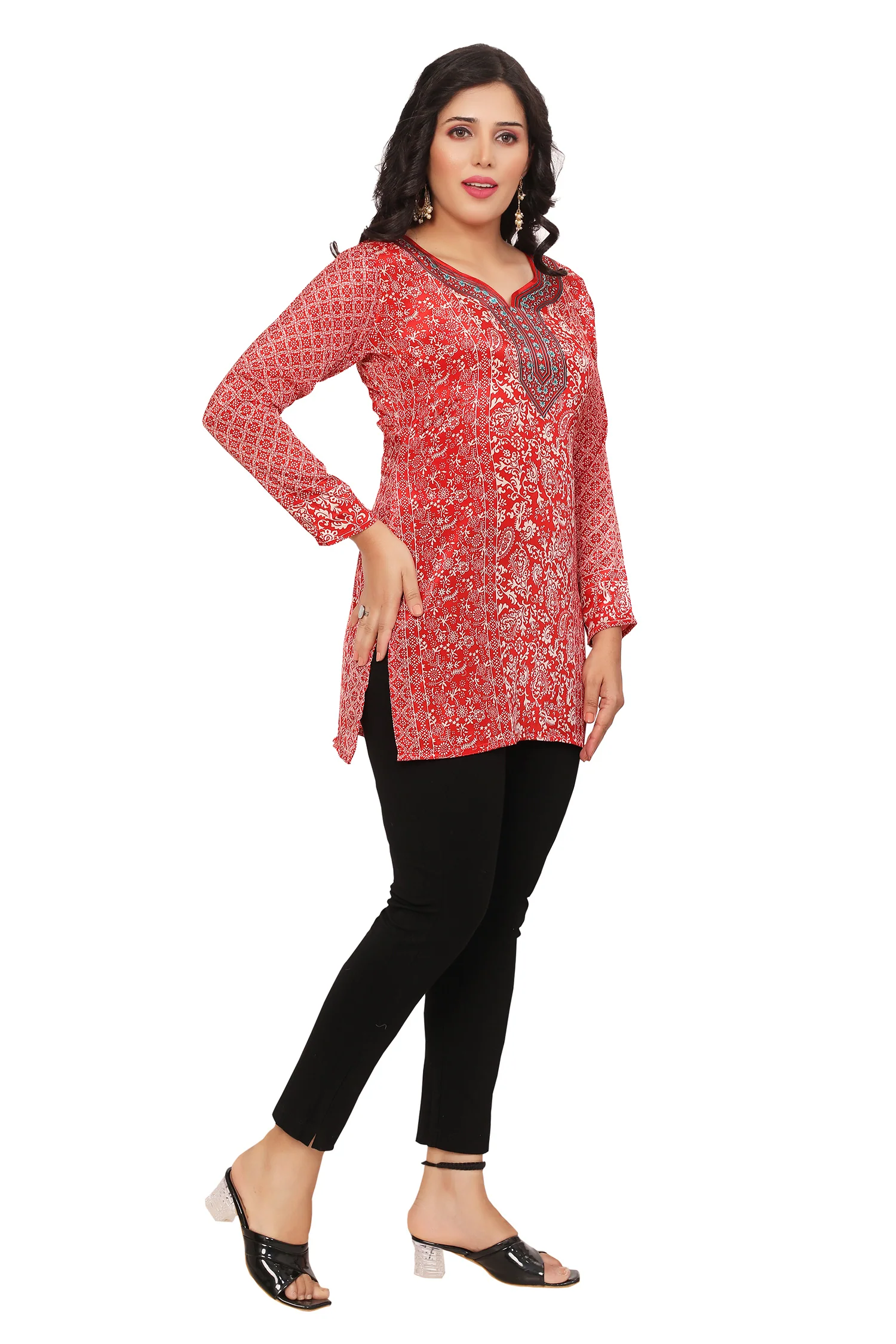 Elegant Red Indian Kurta - Trendy Ethnic Wear Online - Image 5
