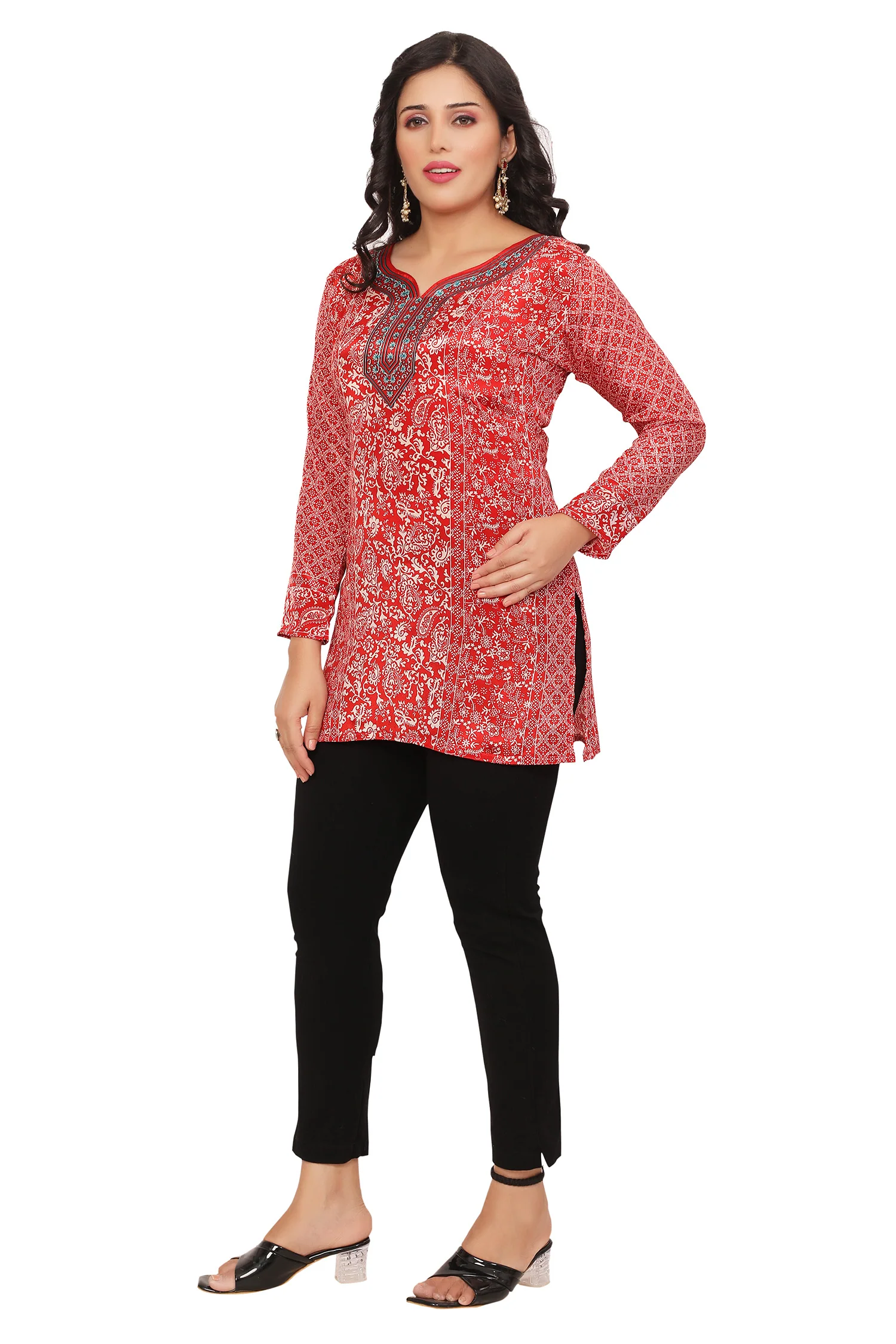 Elegant Red Indian Kurta - Trendy Ethnic Wear Online - Image 6