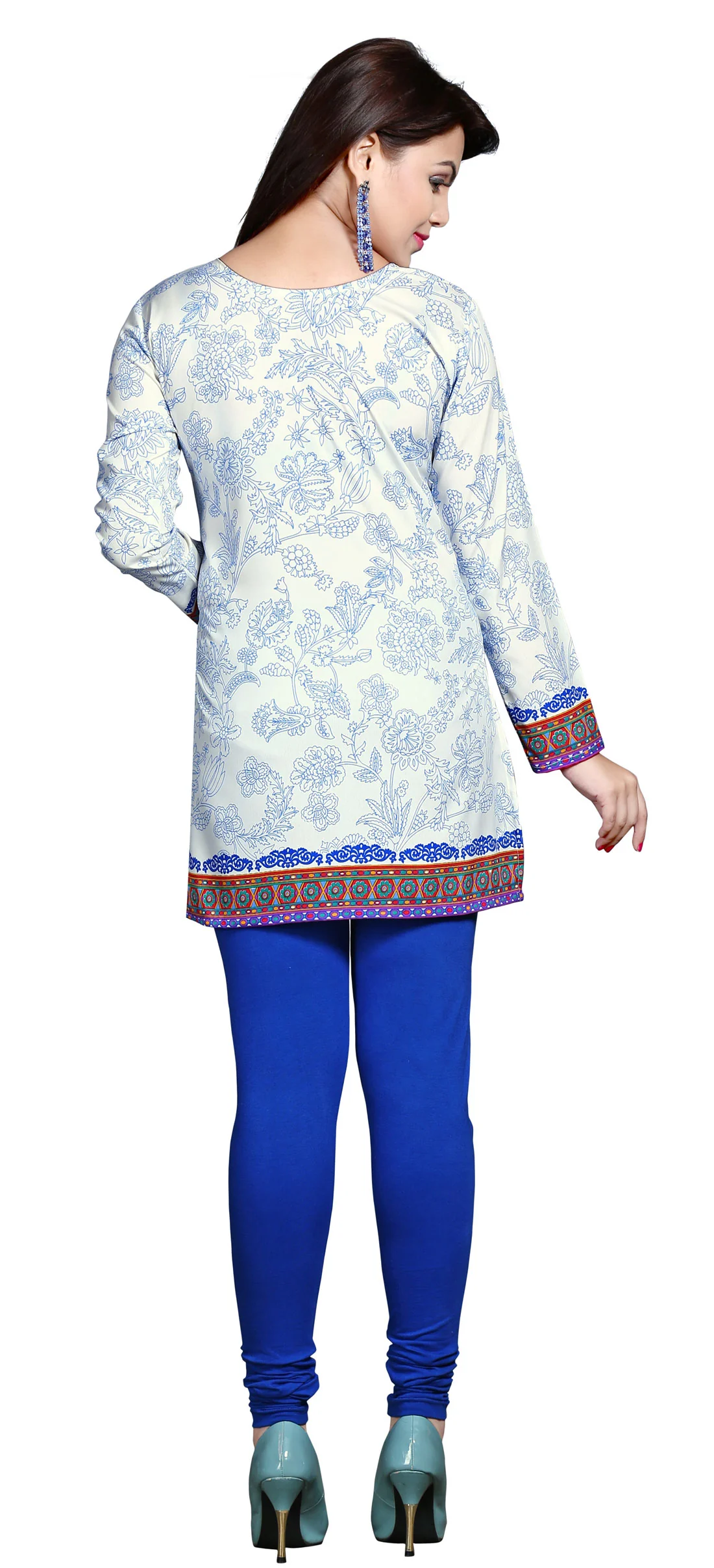 Elegant White India Tunic - Stylish Short Kurti for Women - Image 2