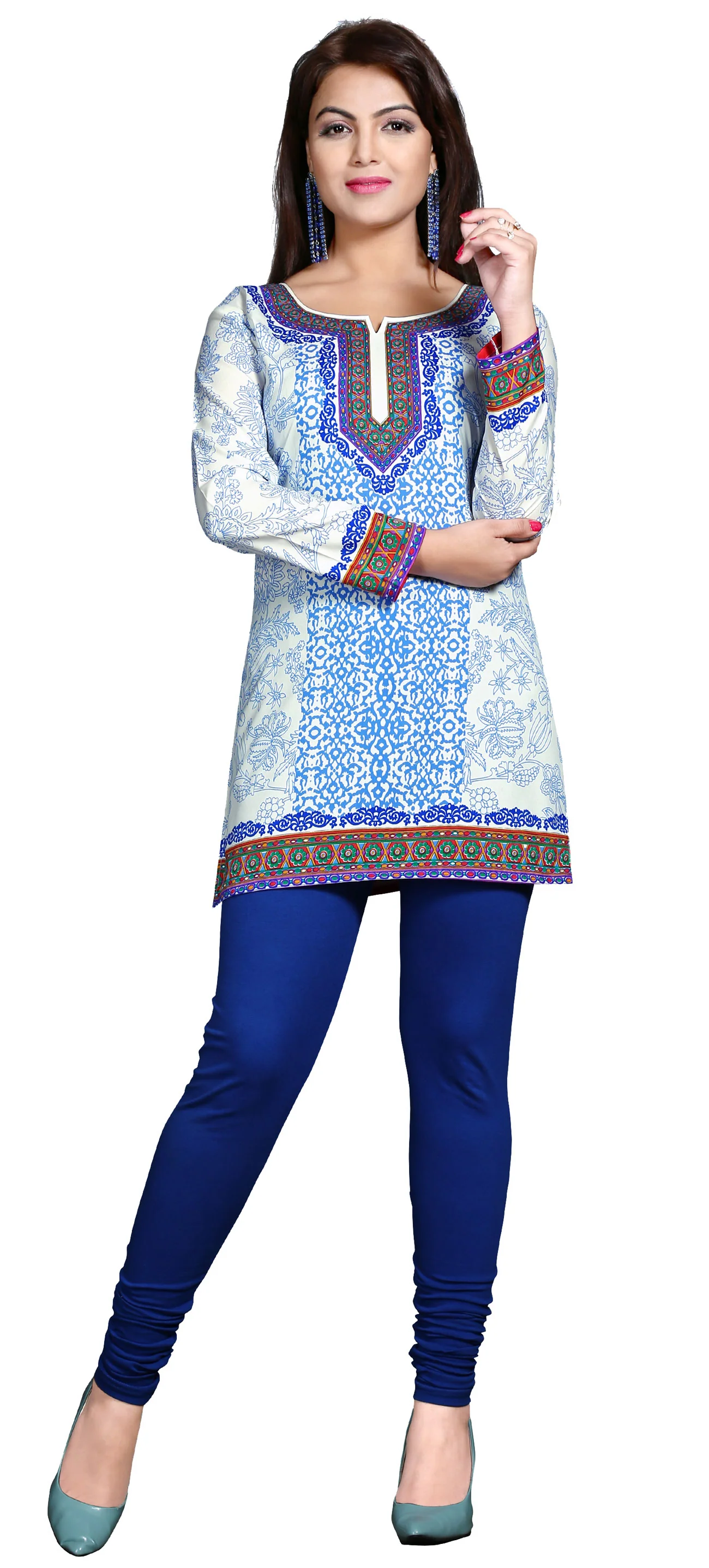Elegant White India Tunic - Stylish Short Kurti for Women - Image 5