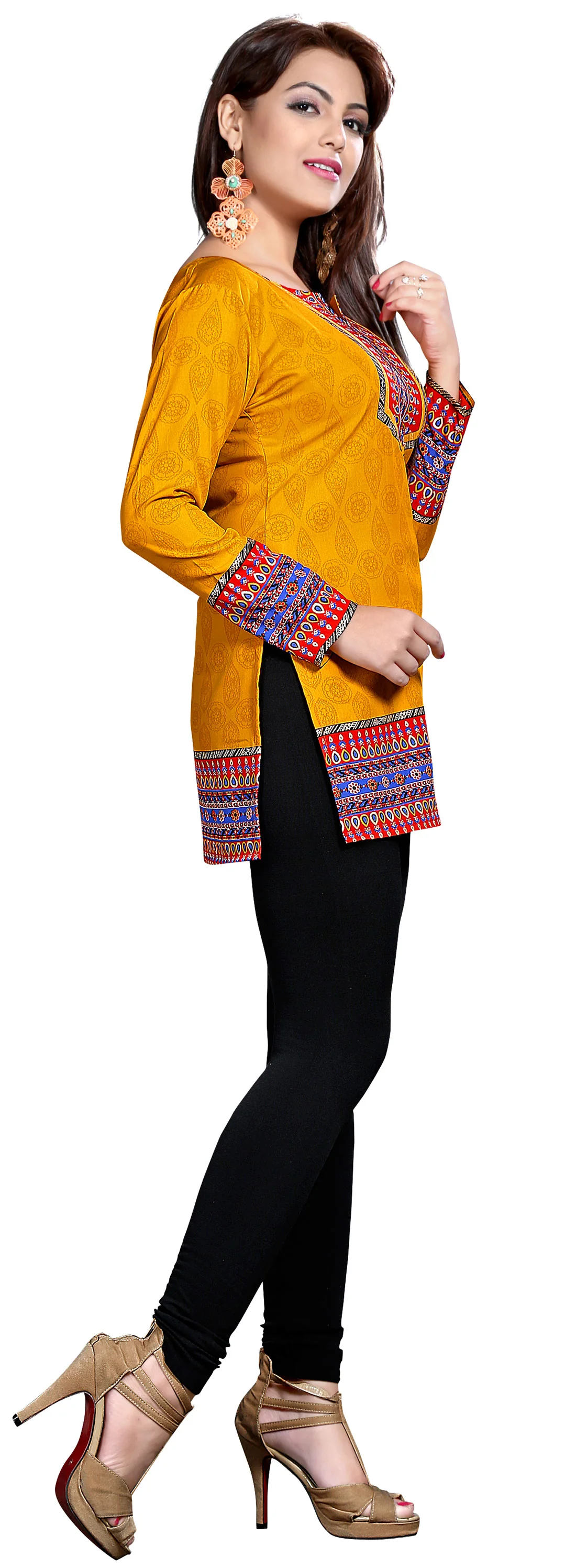 Elegant Yellow India Kurtis Online - Stylish Short Kurti for Women - Image 6