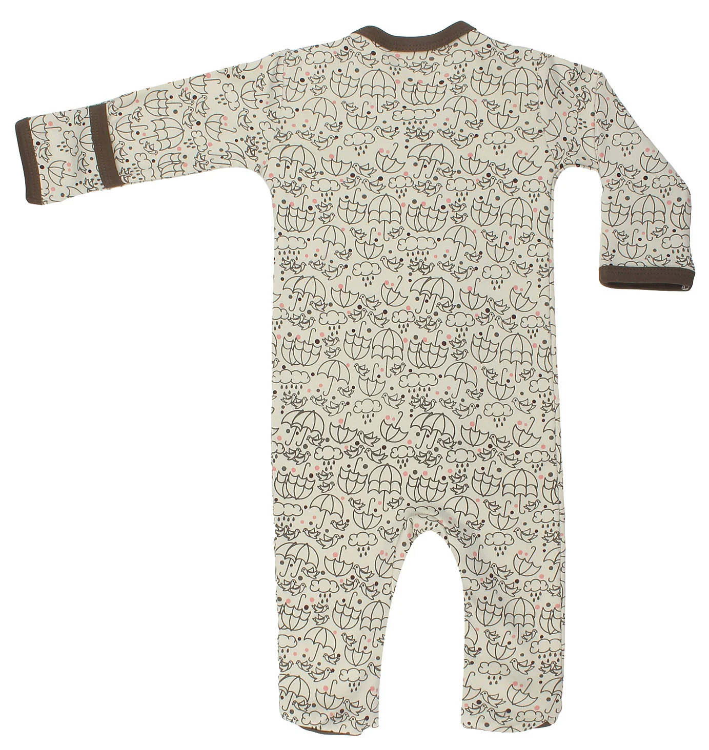 Footie Sleeper Organic Cotton Baby Clothes GOTS Certified (Stone) - Image 2