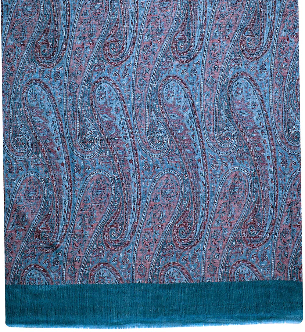 Gift Women's Paisley Wool Shawl Wrap India Clothes (80 x 40 inches) - Image 2