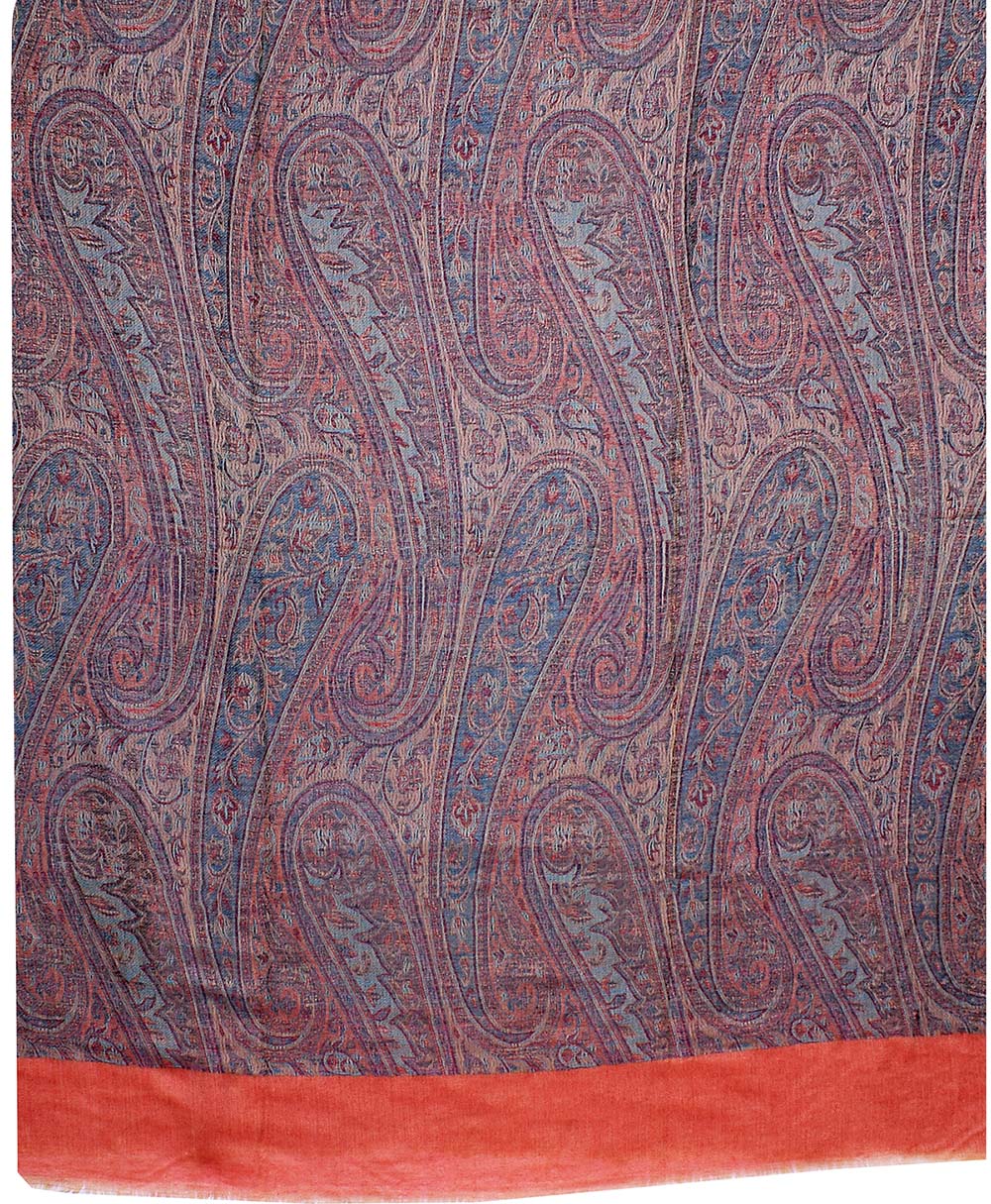 Gift Women's Paisley Wrap Wool Shawl India Clothes (80 x 40 inches) - Image 2