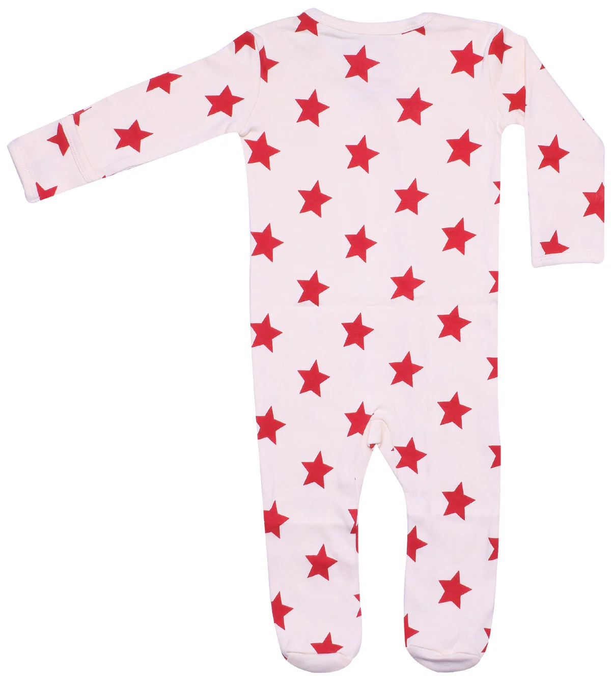 GOTS Certified Organic Cotton Baby Clothes Footed Sleepwear (Star) - Image 2