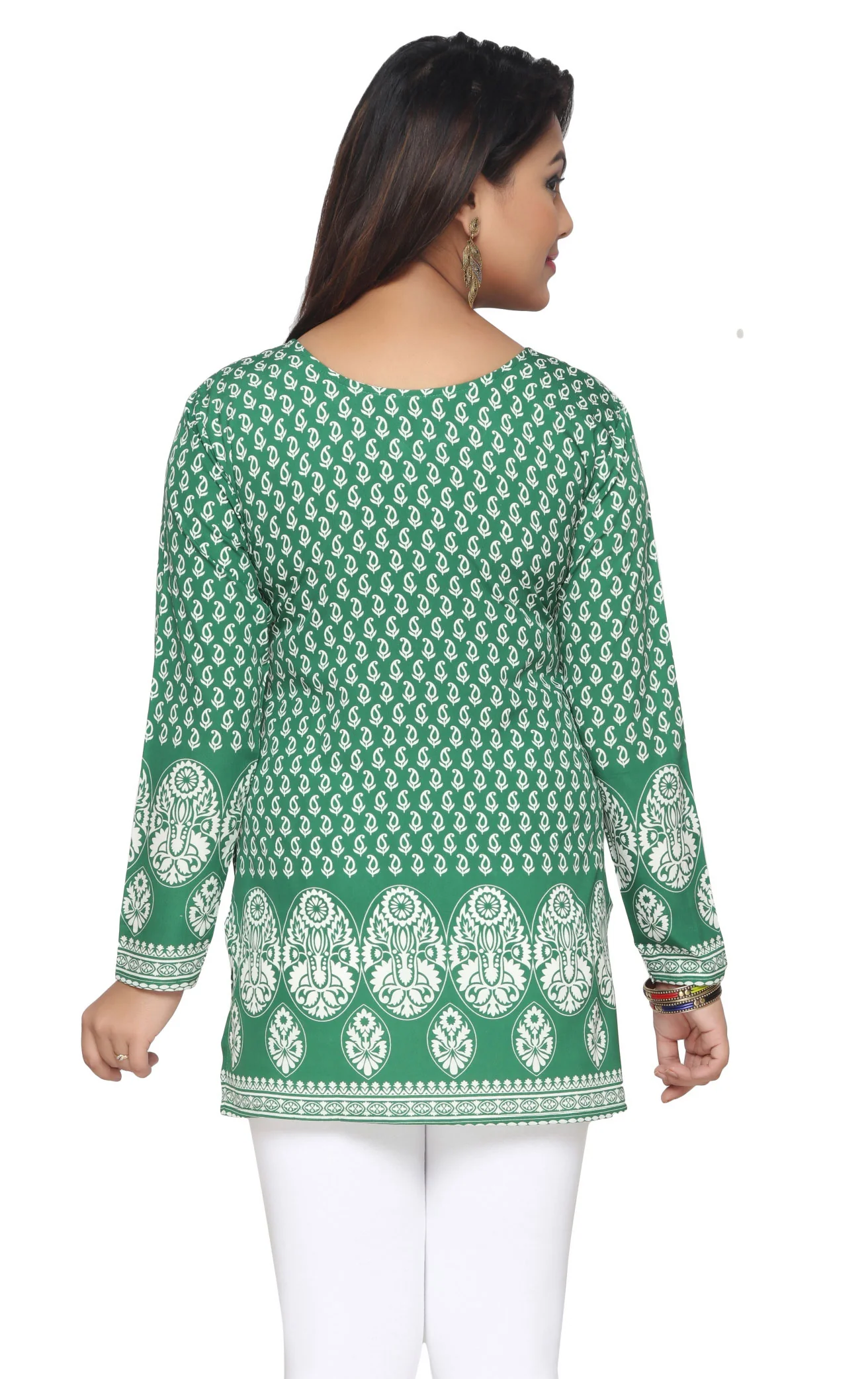 Green Indian Kurti for Women - Stylish and Elegant Ethnic Top - Image 2