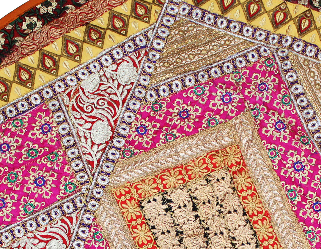 Handmade Indian Wall Hanging Round Tapestry India Decor (Dia 39 inches) - Image 2