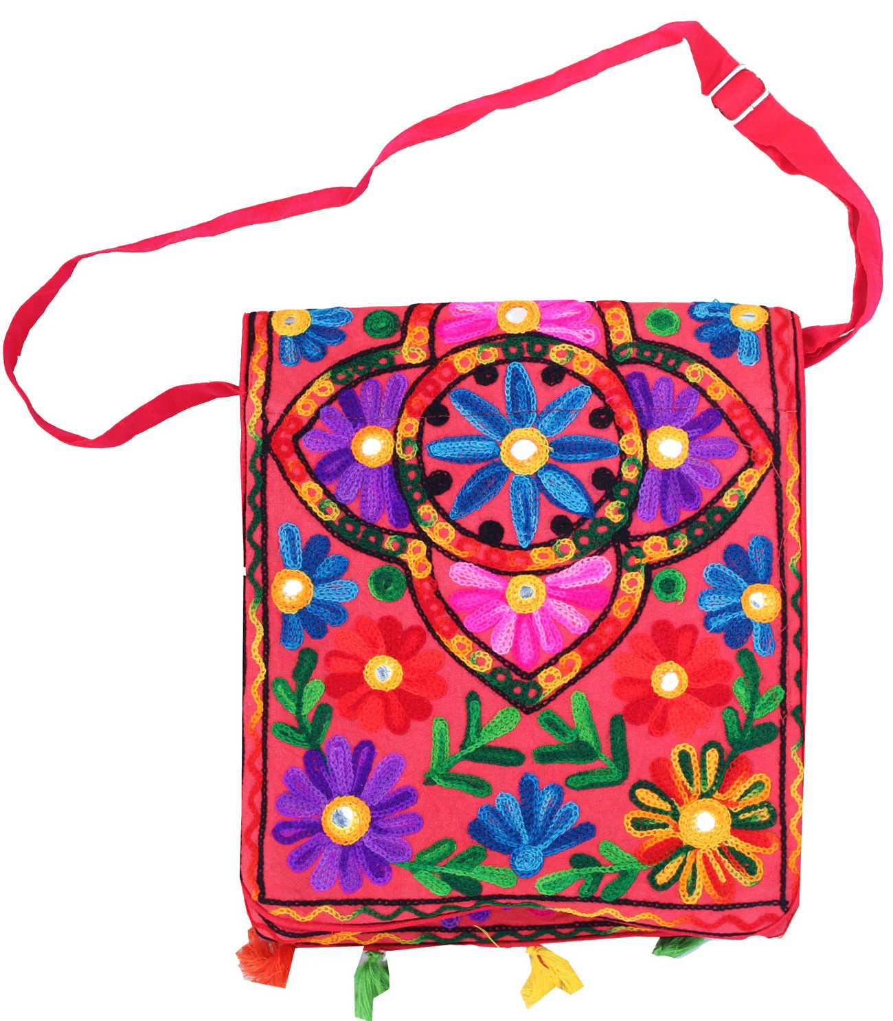 Handmade Womens Hippie Gypsy Cross Body Shoulder Bag Indian Clothing - Image 2