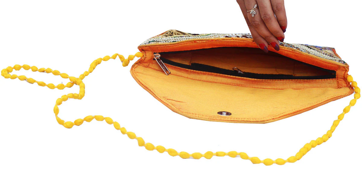 India Clothing Handcrafted Womens Cross Body Cluch Bohemian Hippie Gypsy Bag - Image 3