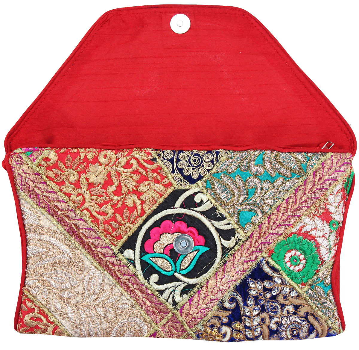 India Clothing Handcrafted Womens Cross Body Cluch Bohemian Hippie Gypsy Bag - Image 3