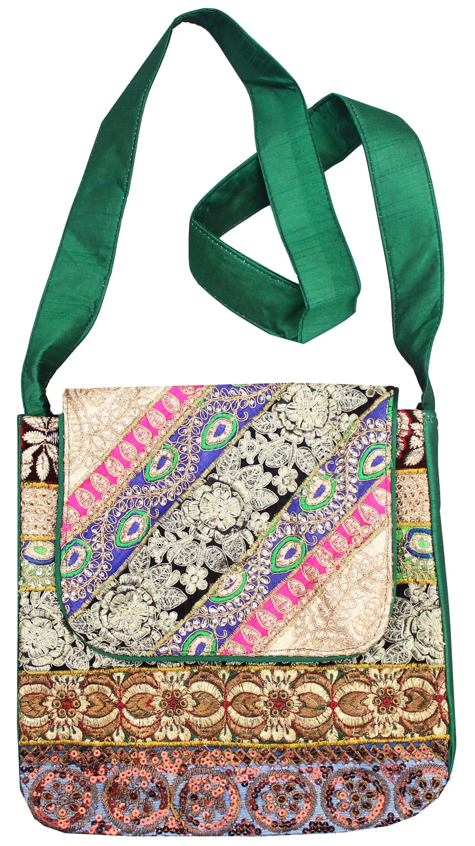 India Handcrafted Womens Cross Body Shoulder Hippie Gypsy Bag - Image 2