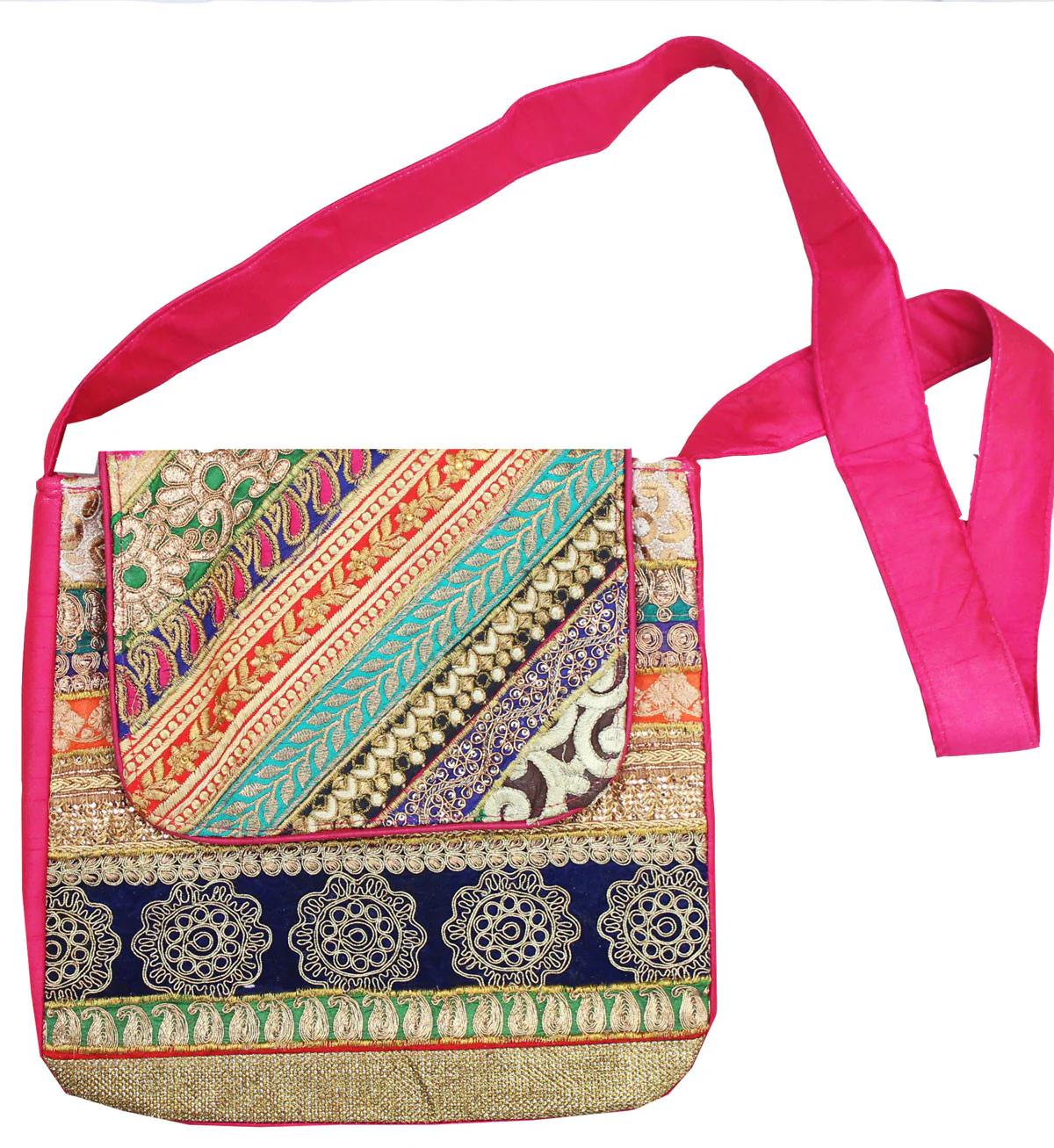 India Handcrafted Womens Hippie Gypsy Cross Body Shoulder Bag - Image 2