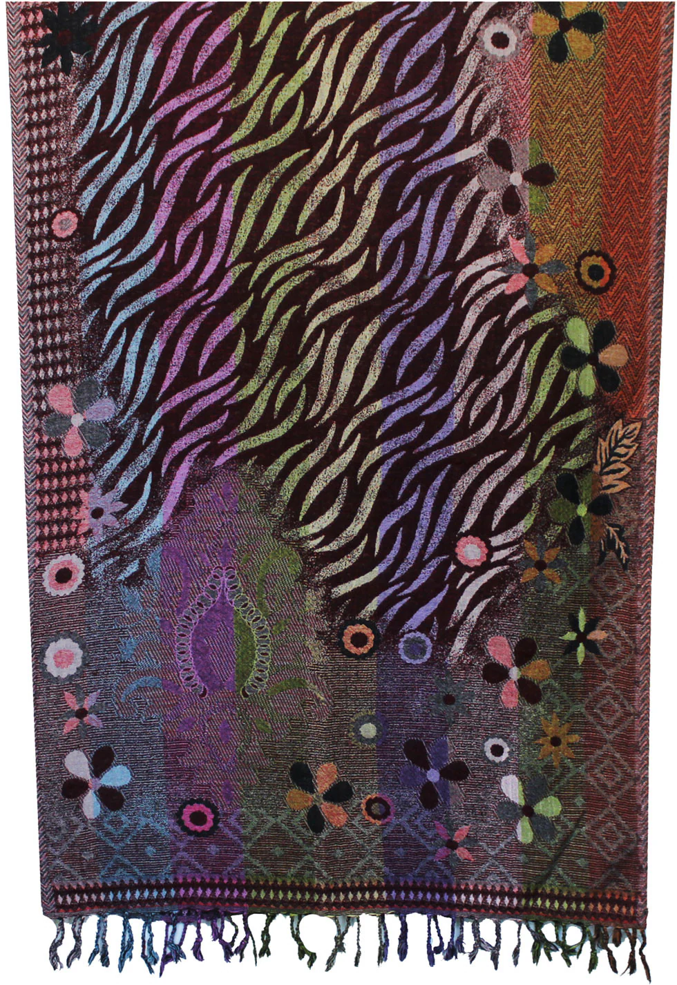India Scarves Shawls Wool Wrap Paisley Gift (78 x 28 inches) - Image 2